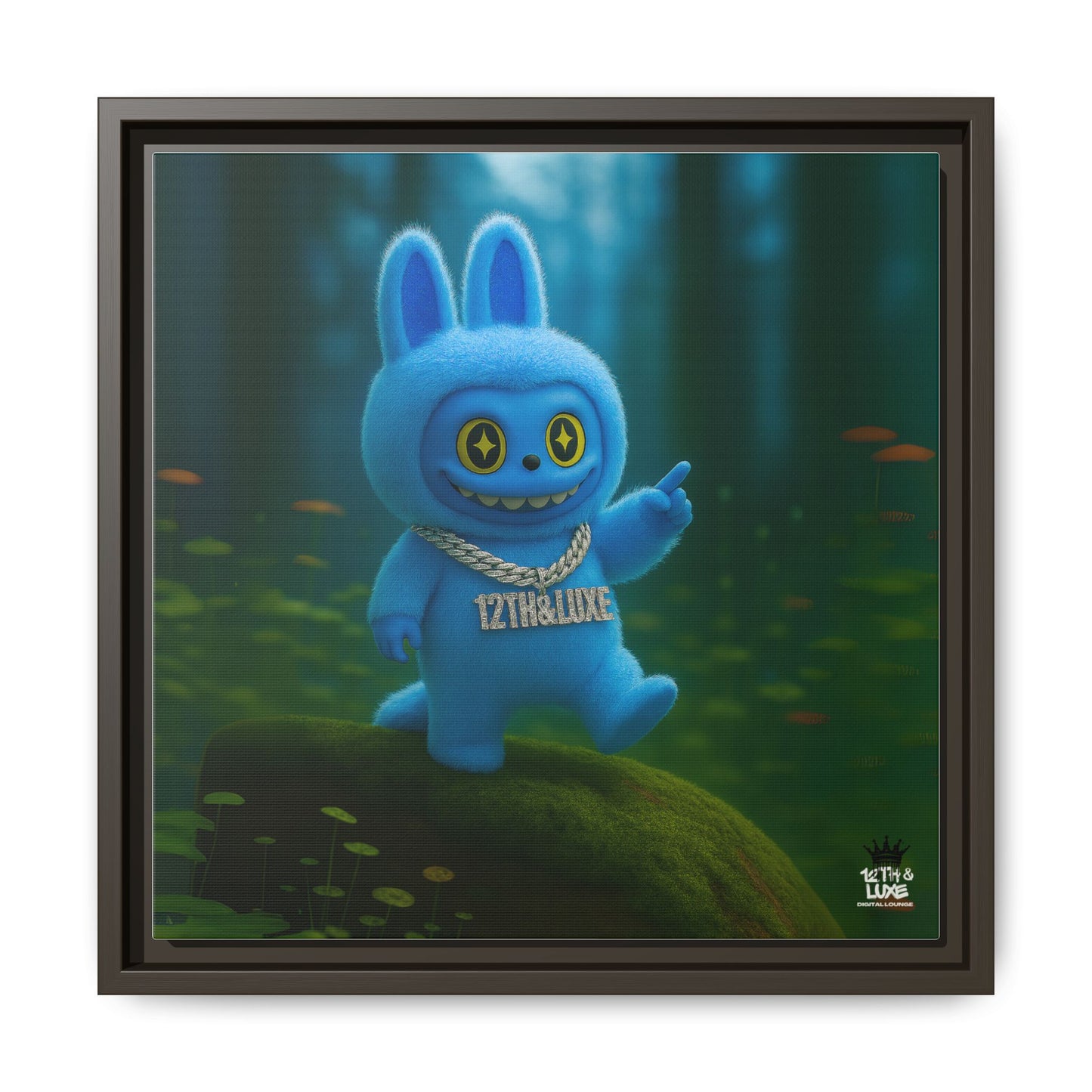 Plush Monster Blue - Canvas Art