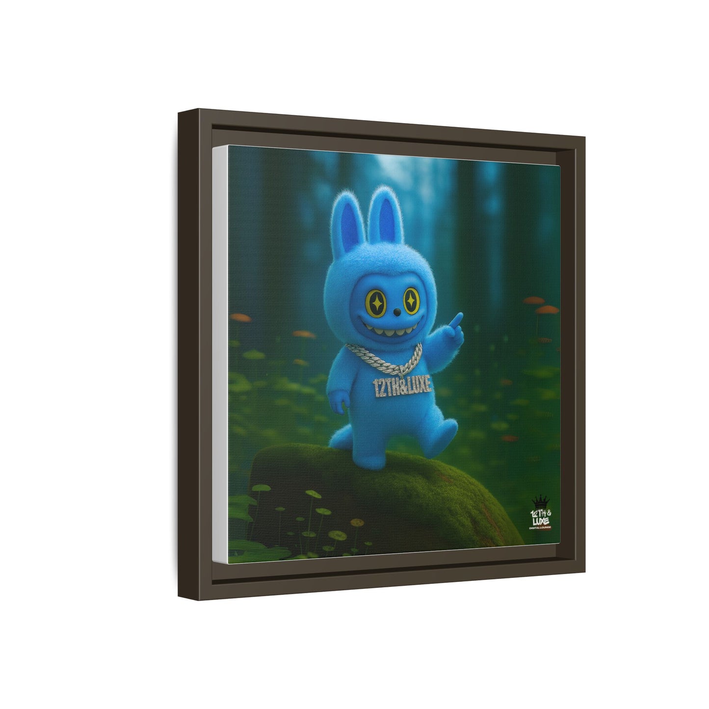 Plush Monster Blue - Canvas Art