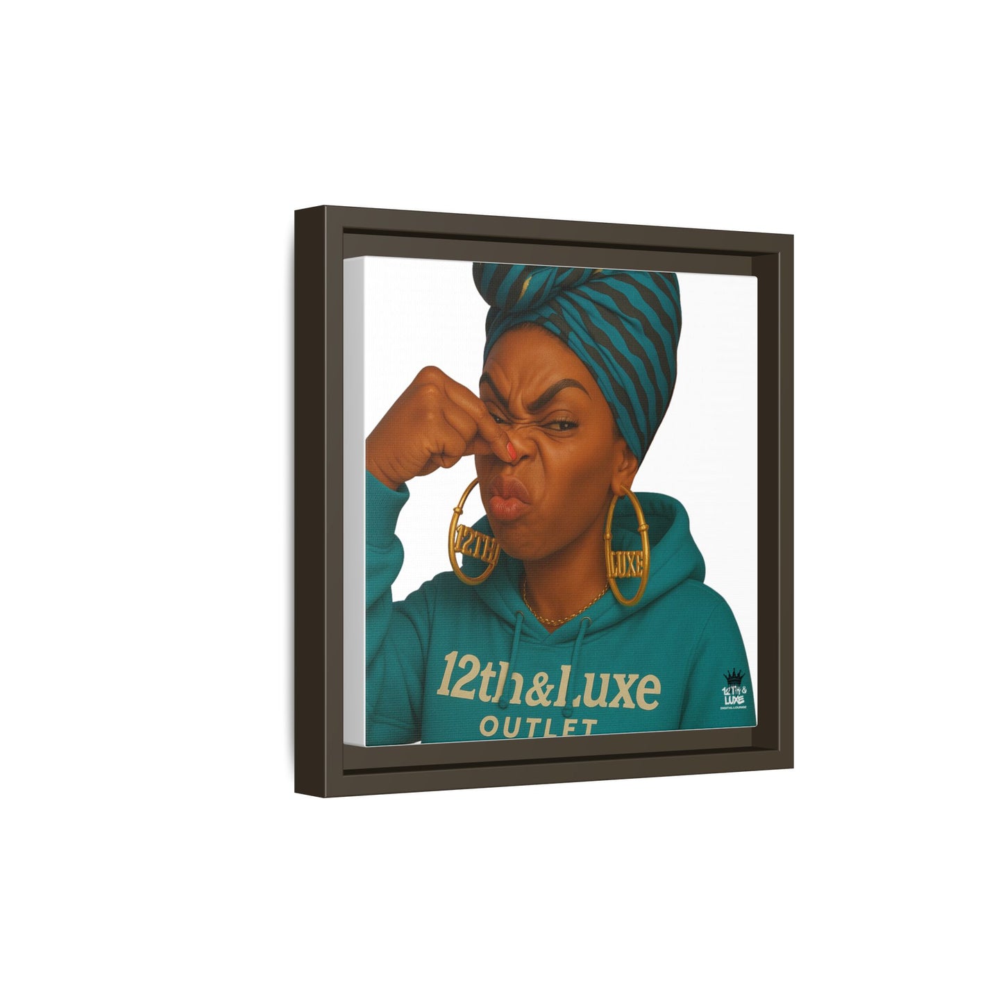 Funky Face Blue- Canvas Art