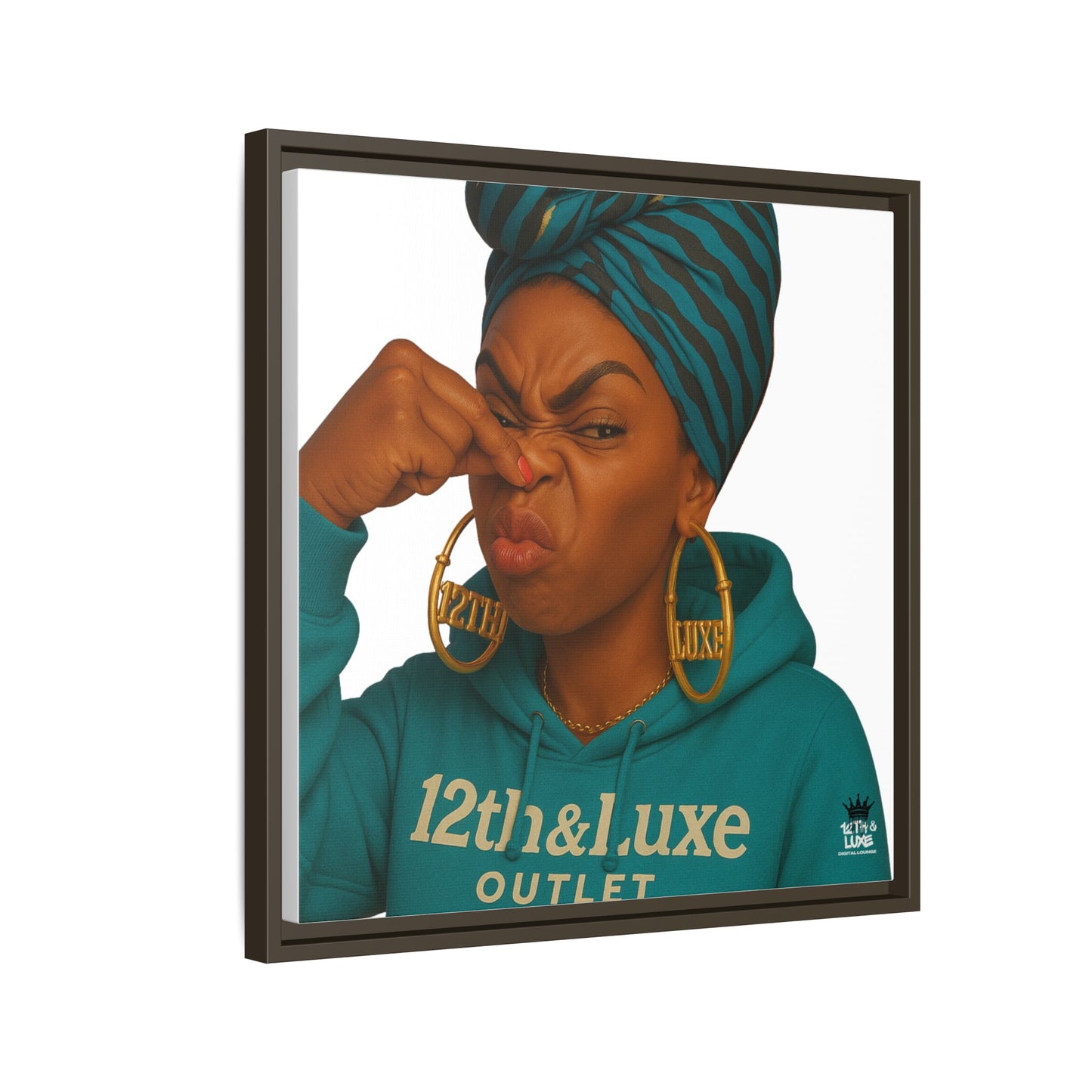 Funky Face Blue- Canvas Art