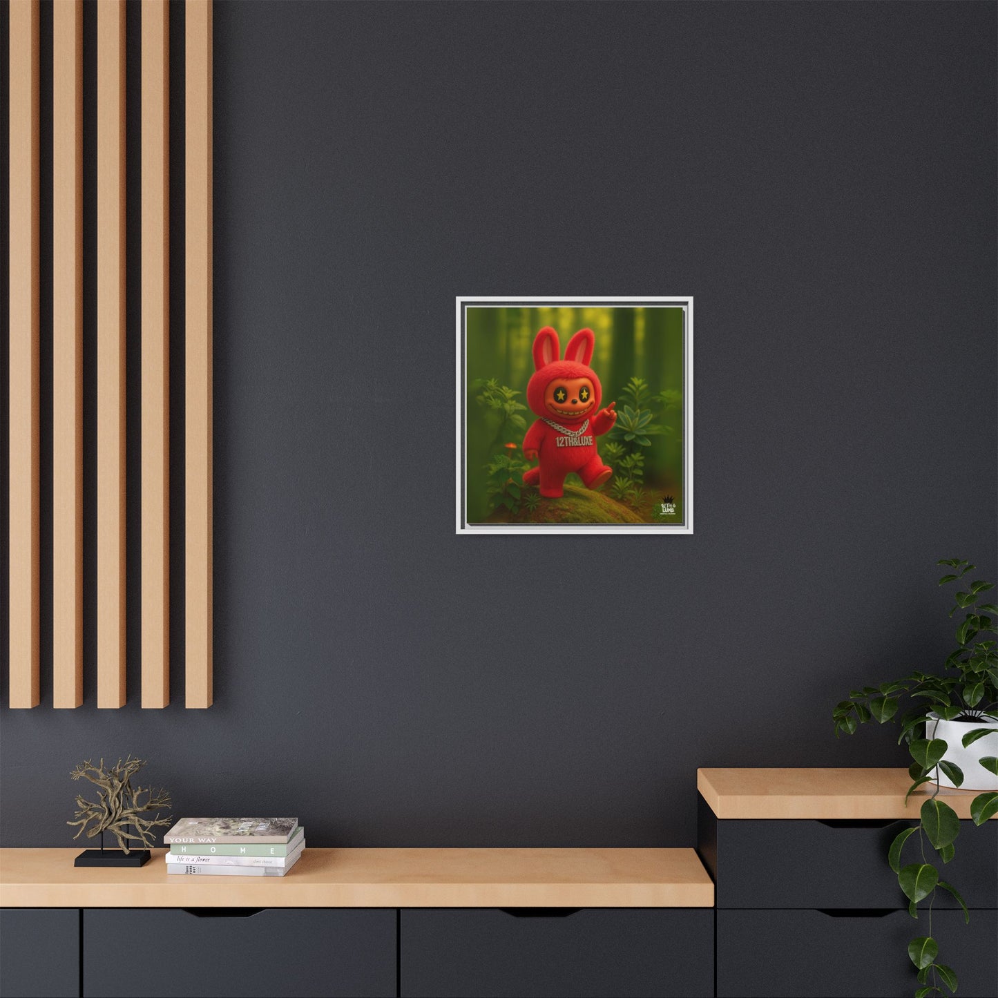 Plush Monster Red - Canvas Art