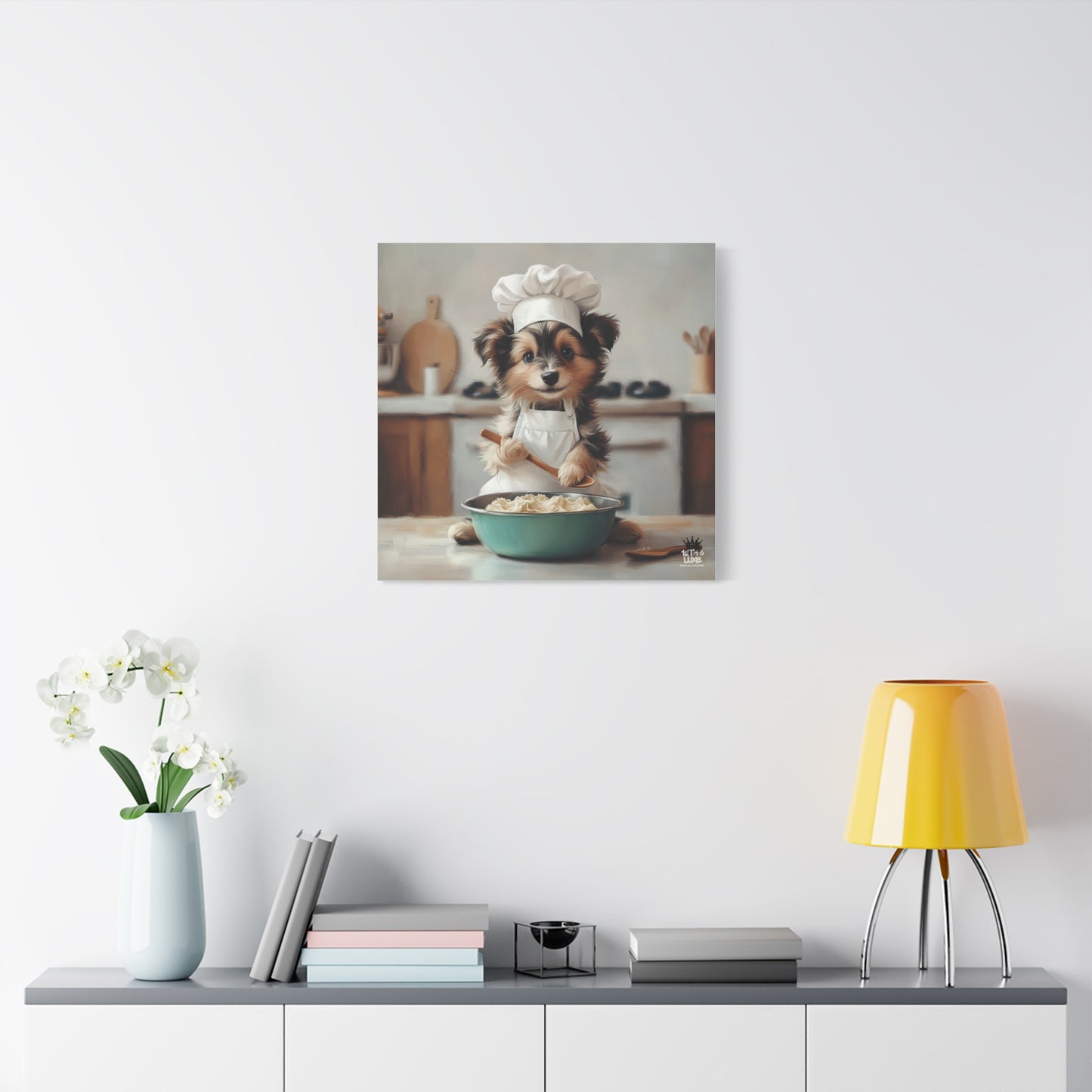 Sheltie Puppy Chef Canvas Art