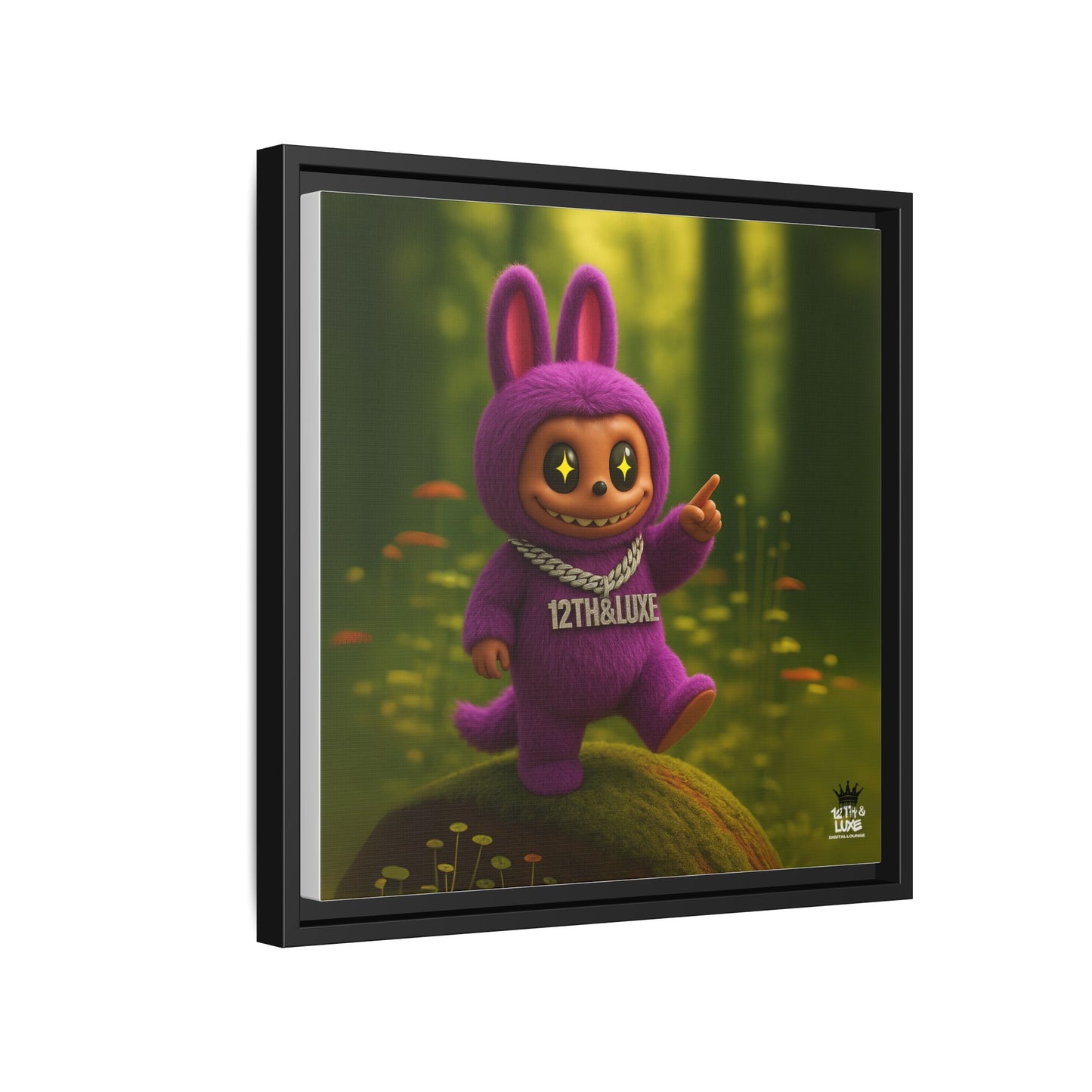 Plush Monster Purple - Canvas Art