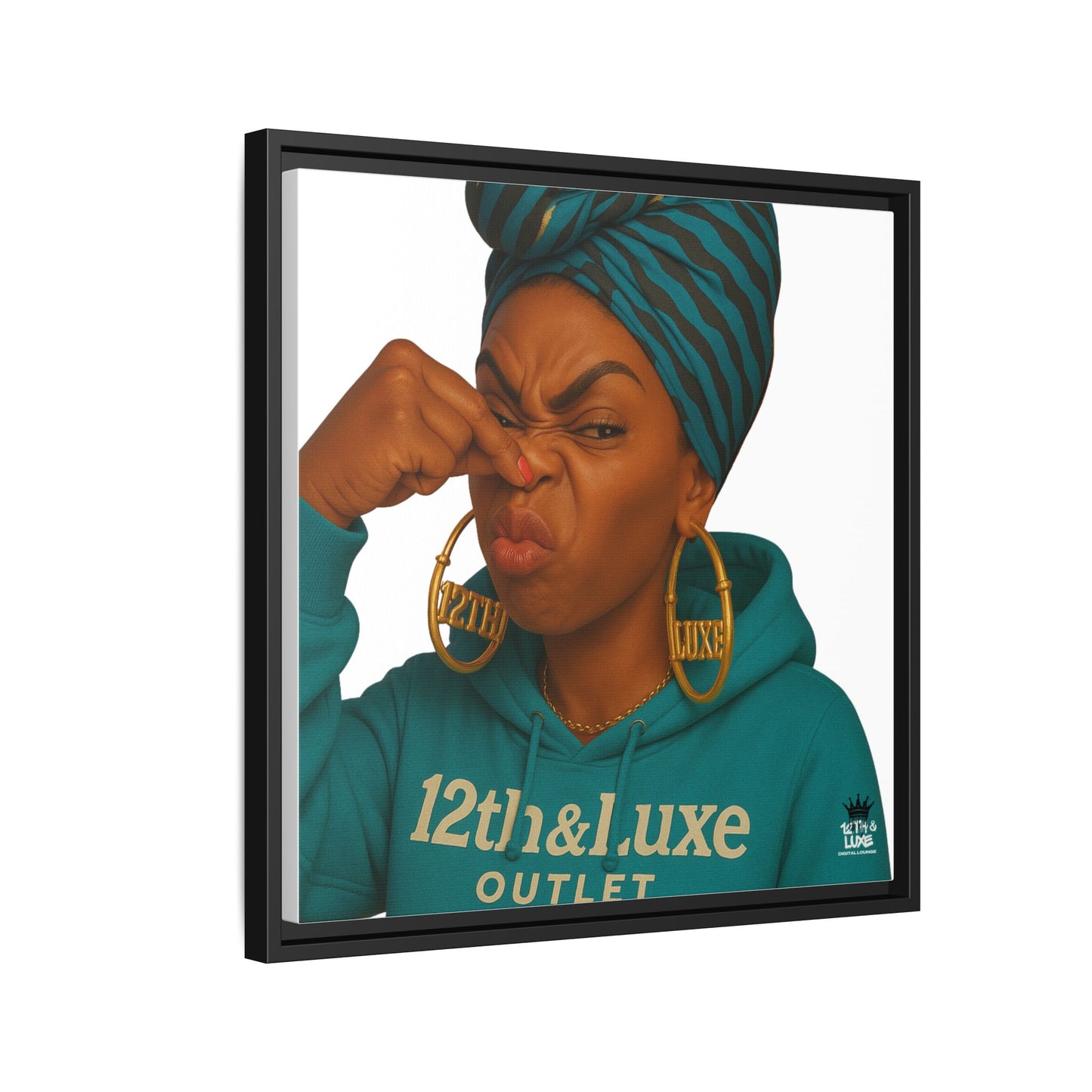 Funky Face Blue- Canvas Art