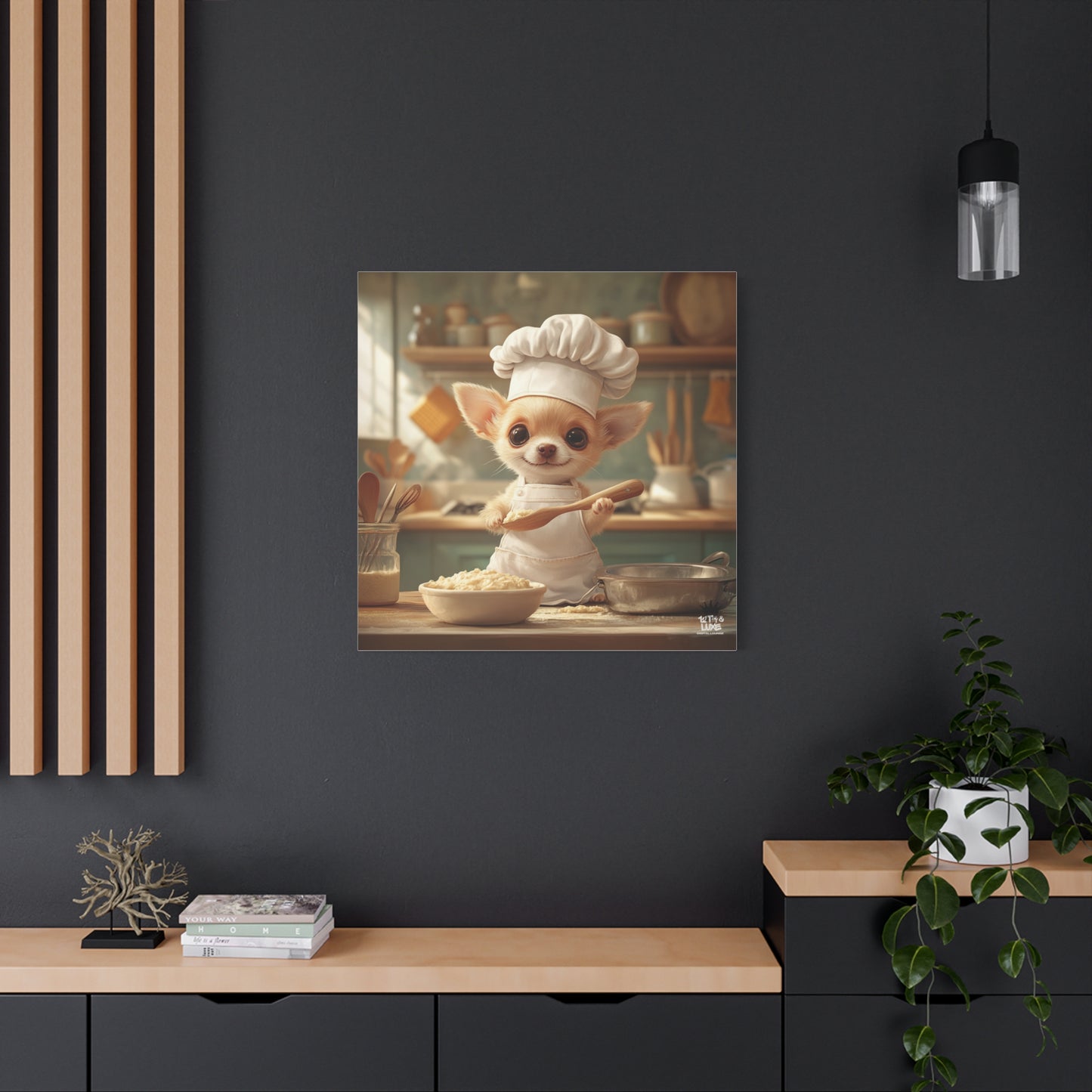 Chihuahua Puppy Chef Canvas Art