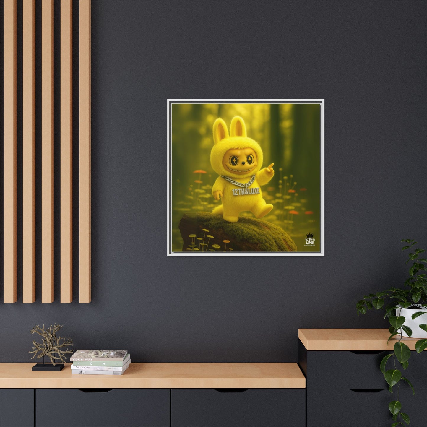 Plush Monster Yellow - Canvas Art