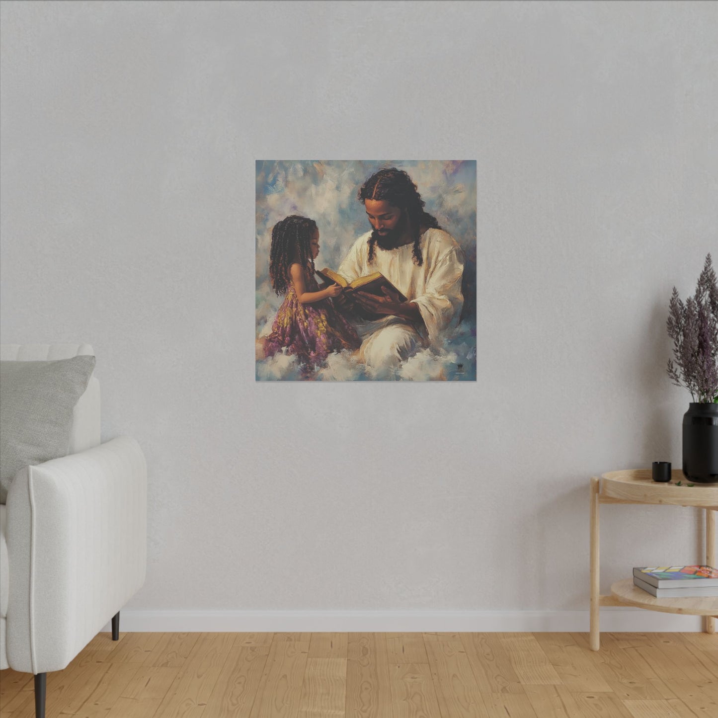 Jesus Reading, Matte Canvas, Stretched, 0.75"