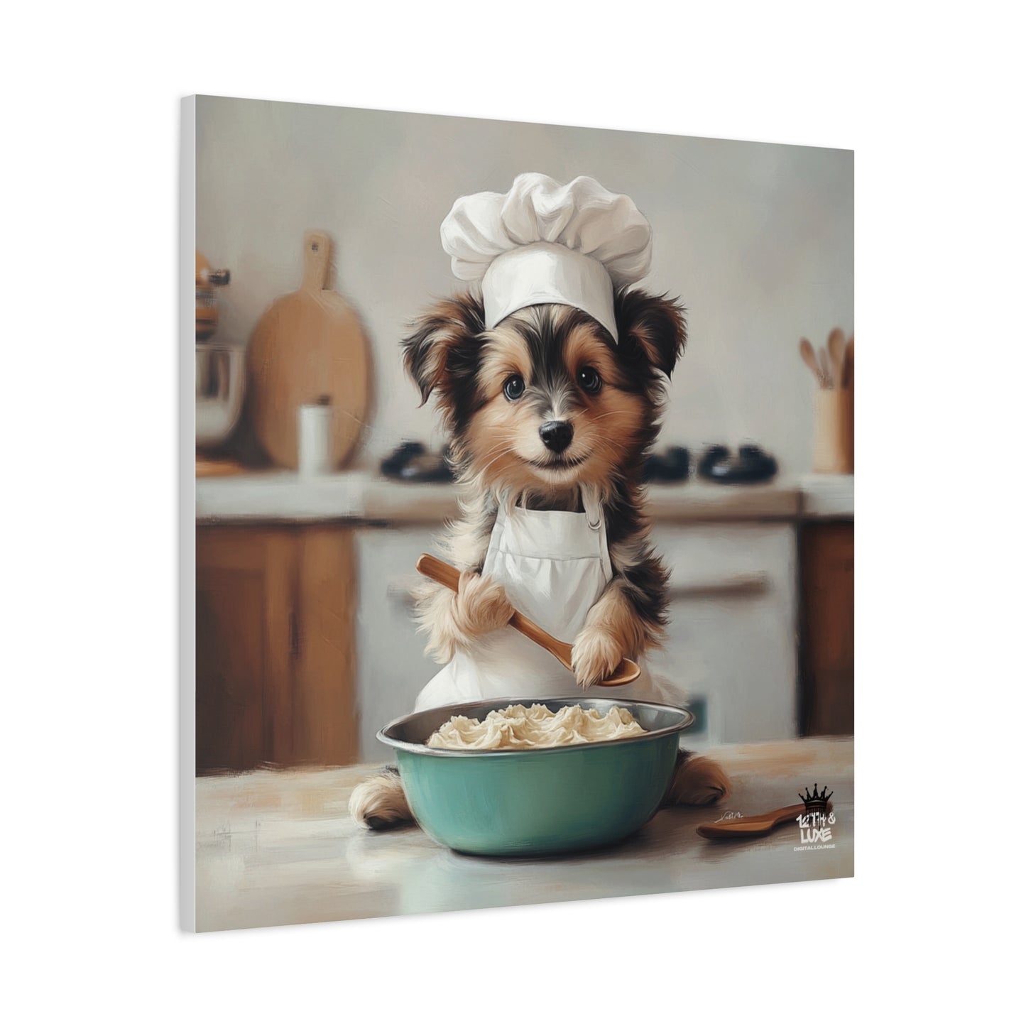 Sheltie Puppy Chef Canvas Art