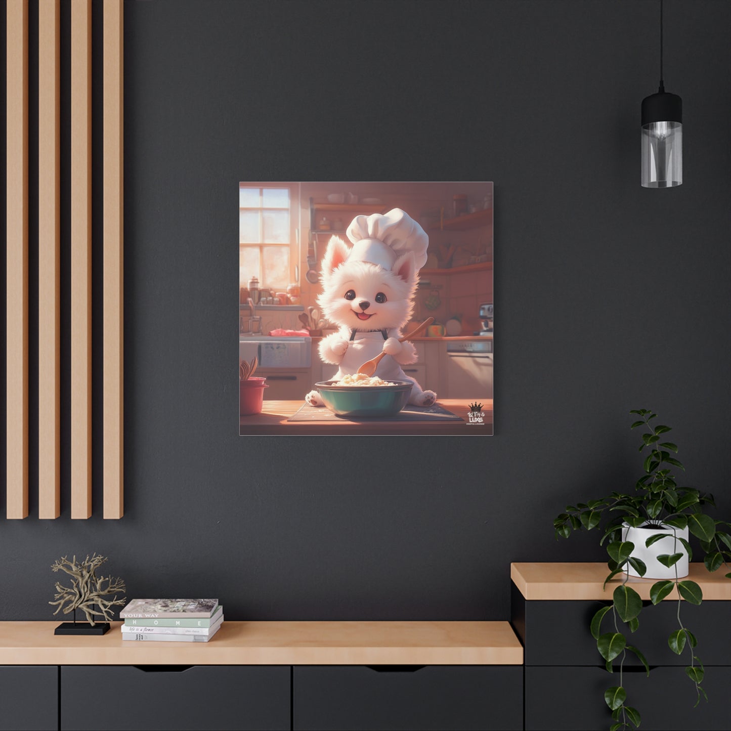 Samoyed Puppy Chef Canvas Art