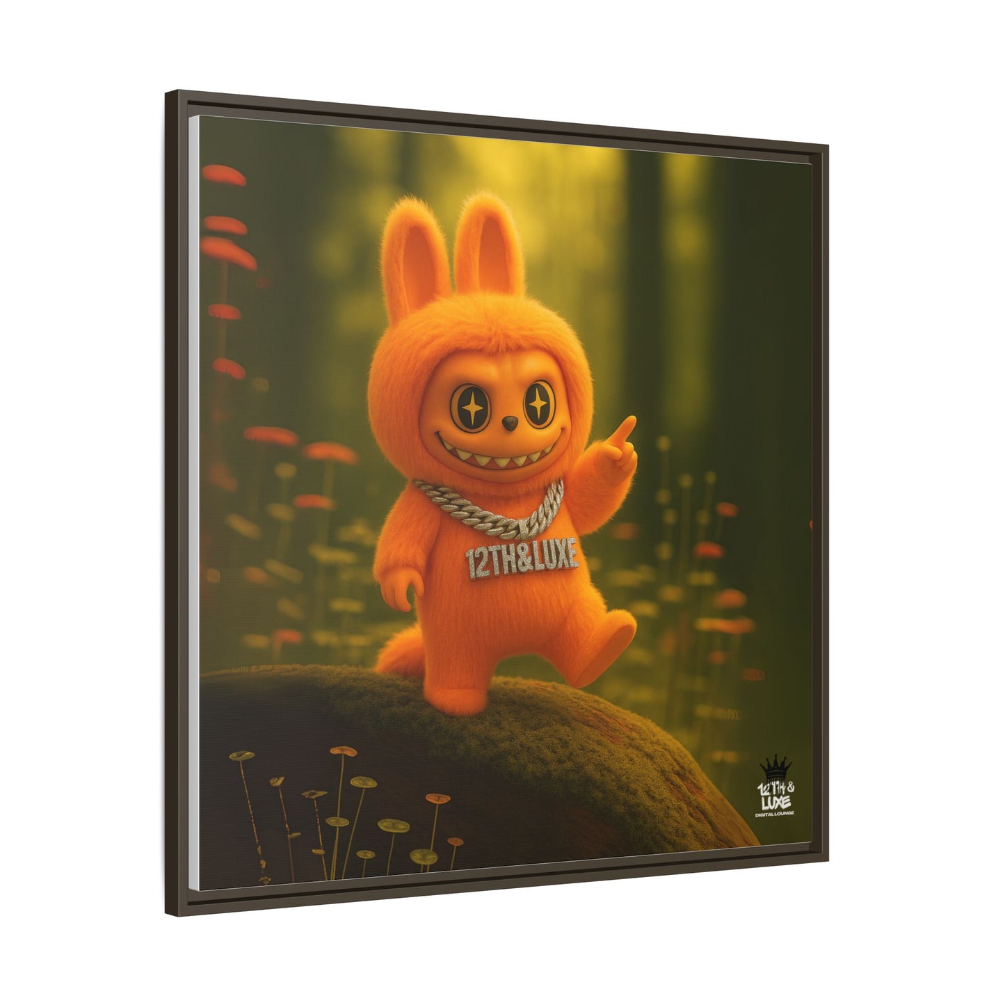 Plush Monster Orange - Canvas Art