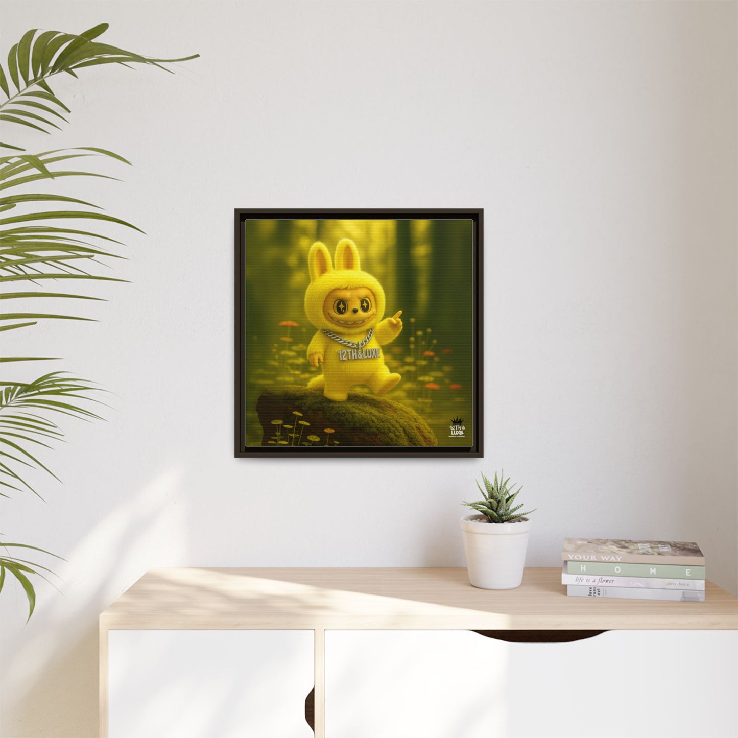 Plush Monster Yellow - Canvas Art