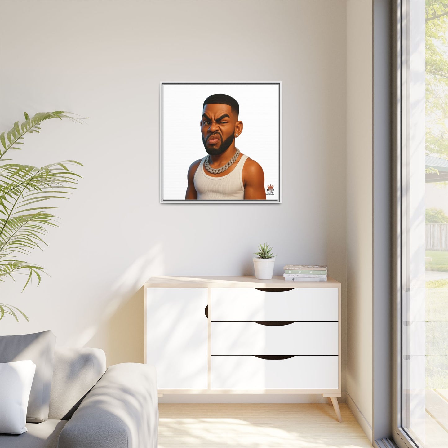 Man Funky Face - Canvas Art
