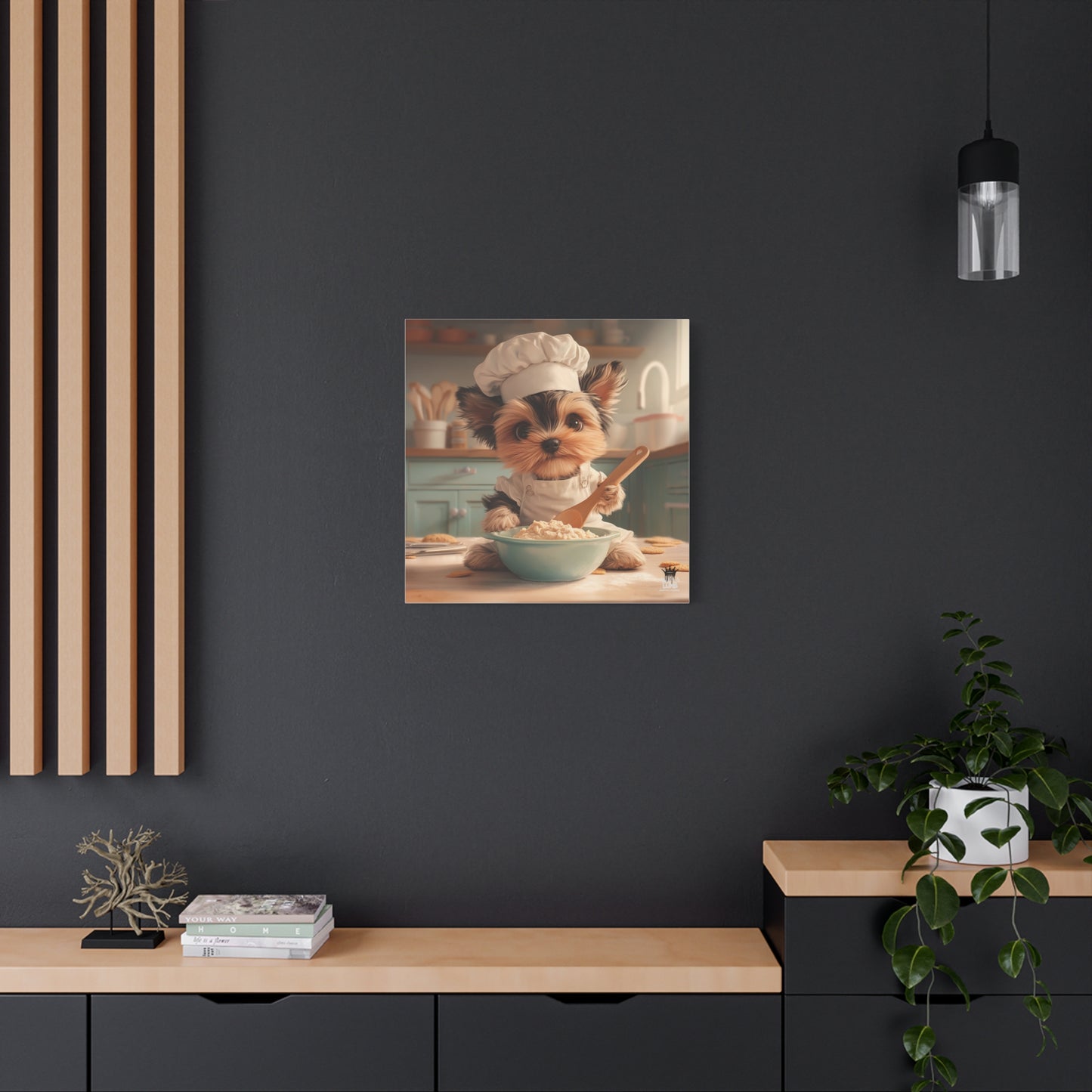 Yorkshire Puppy Chef Canvas Art