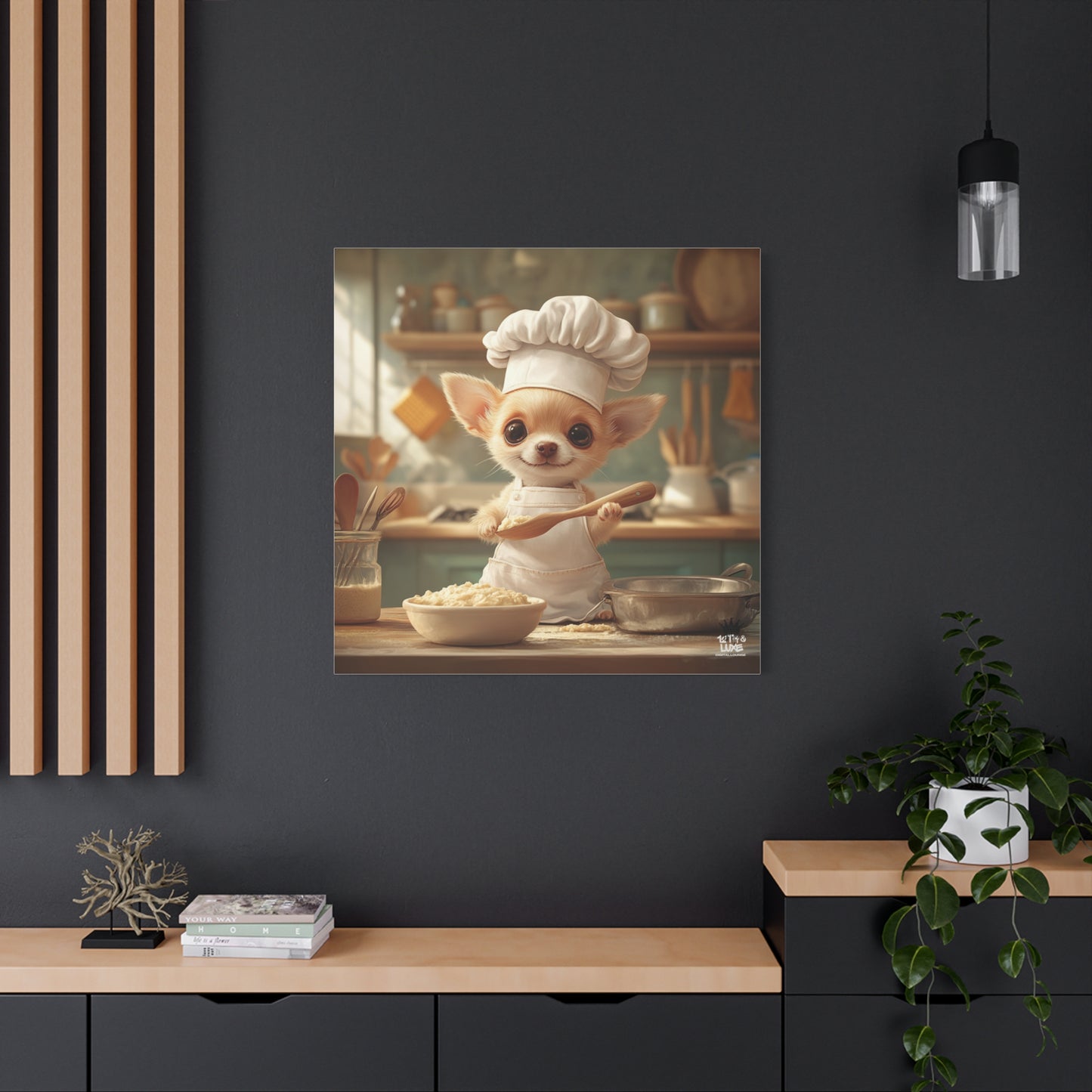 Chihuahua Puppy Chef Canvas Art