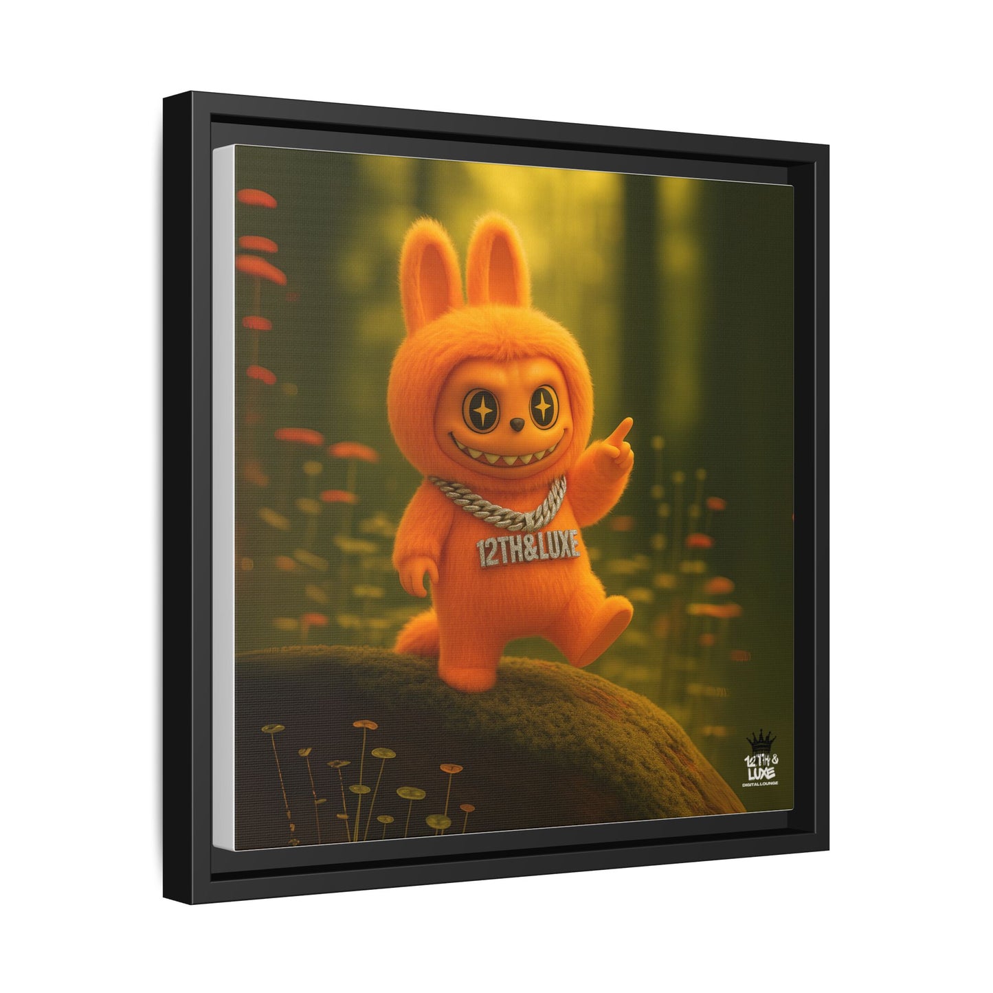 Plush Monster Orange - Canvas Art