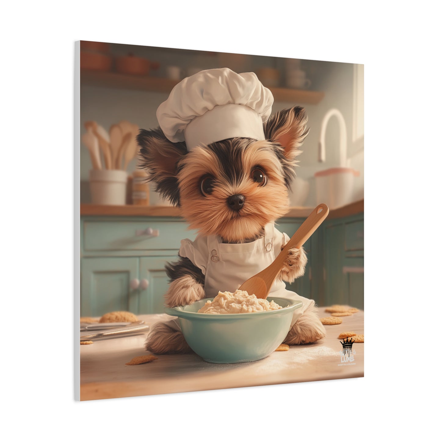 Yorkshire Puppy Chef Canvas Art