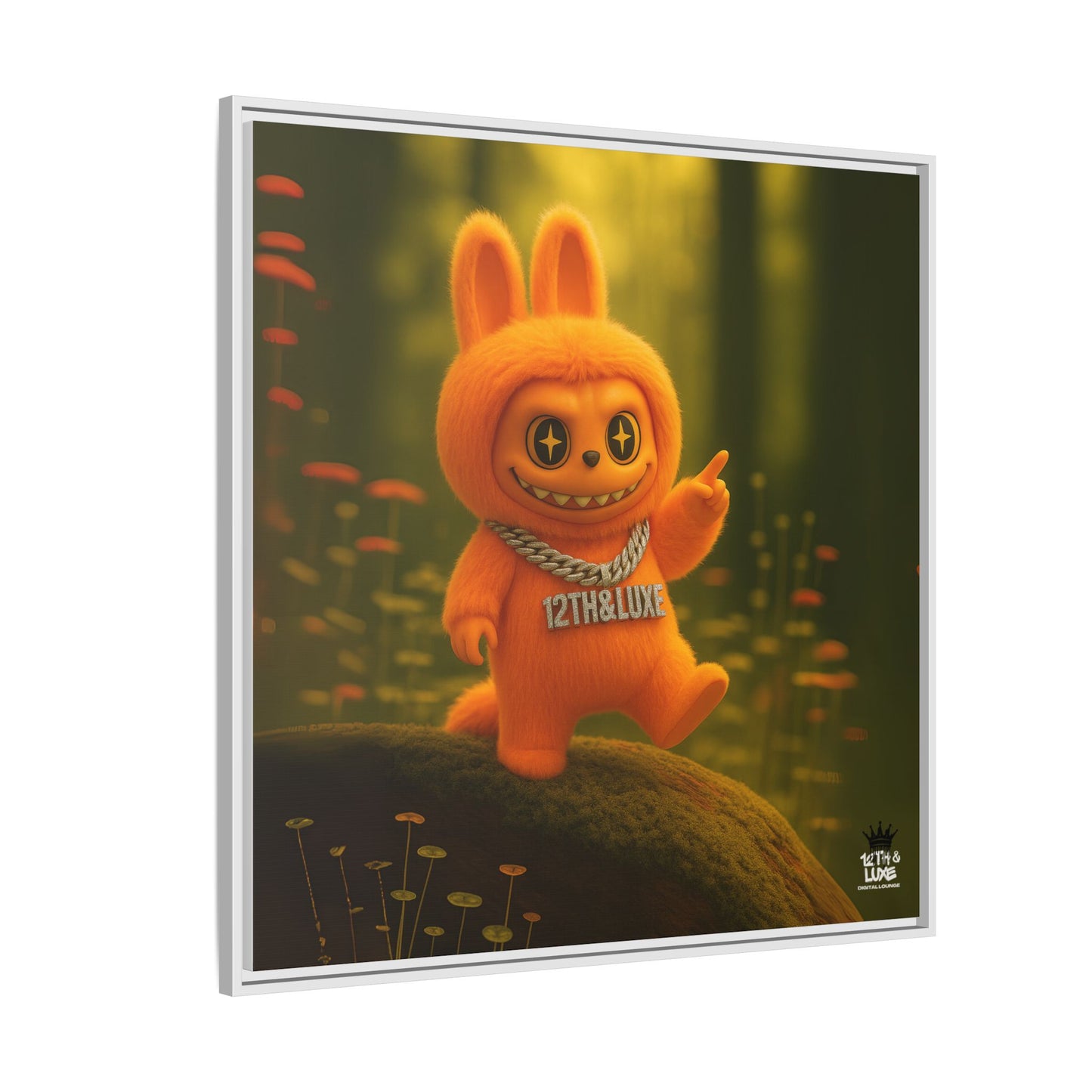 Plush Monster Orange - Canvas Art