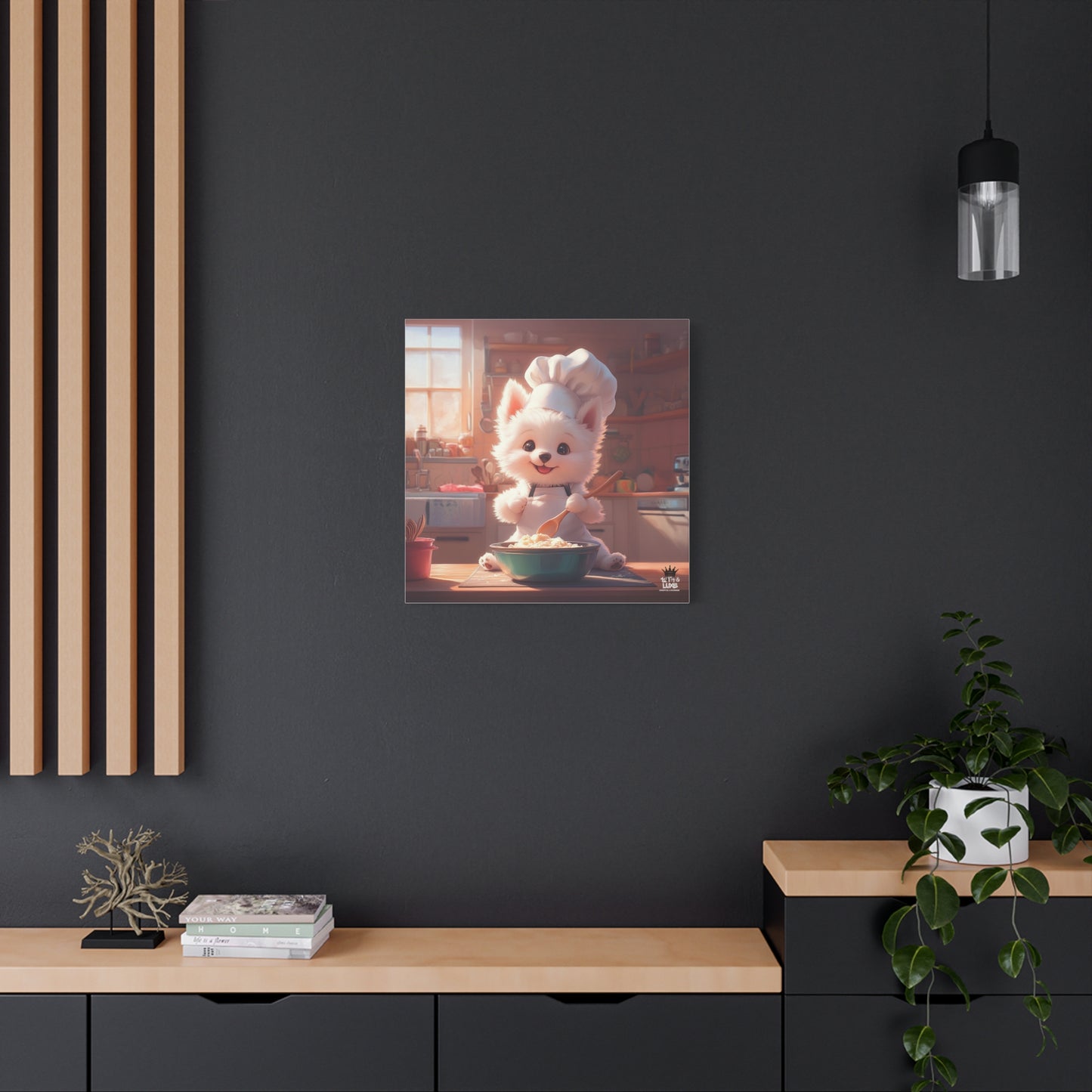 Samoyed Puppy Chef Canvas Art