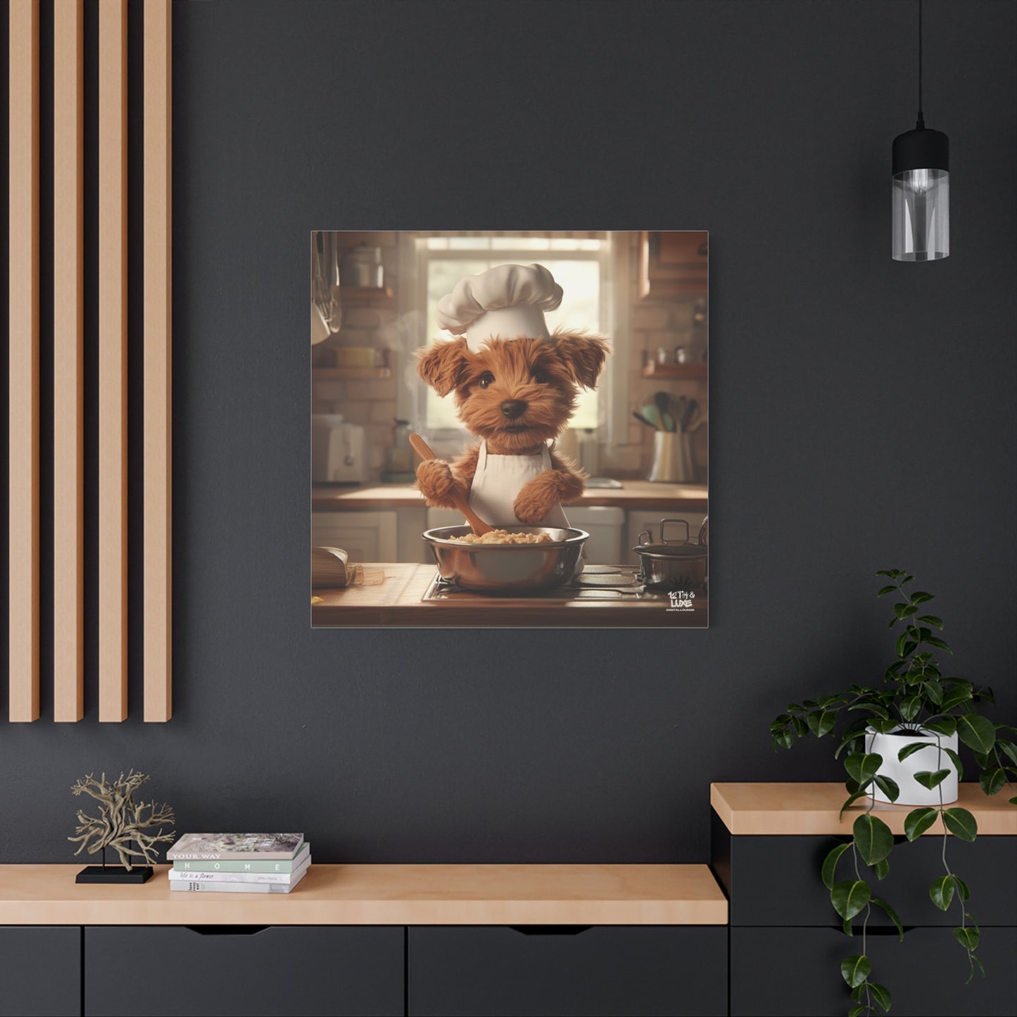 Airedale Puppy Chef Canvas Art