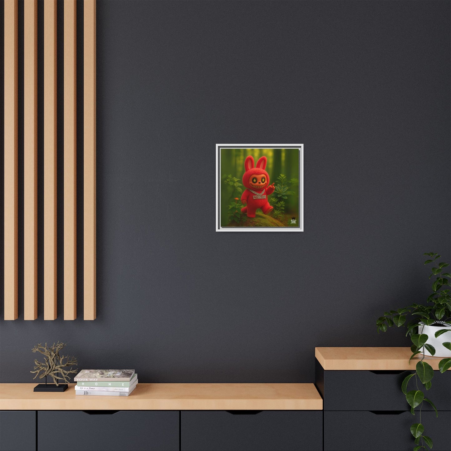 Plush Monster Red - Canvas Art