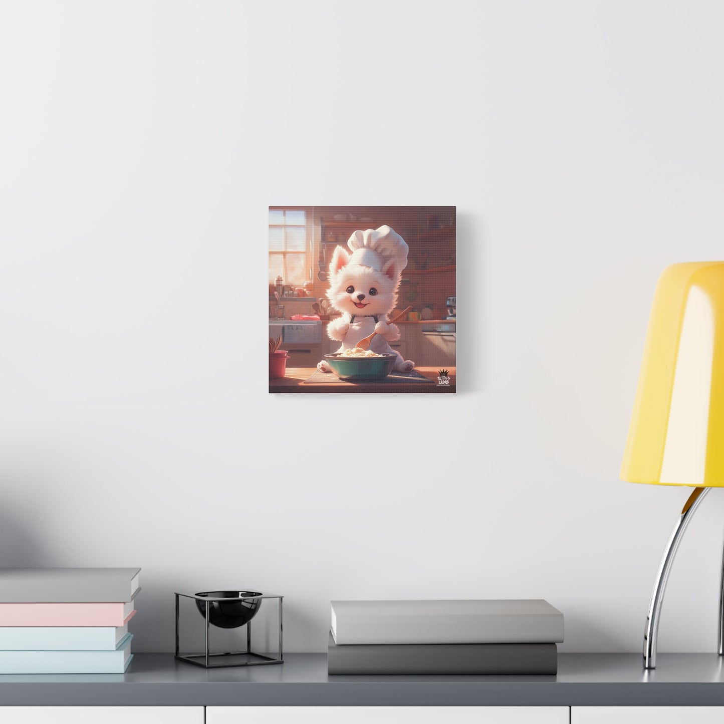 Samoyed Puppy Chef Canvas Art