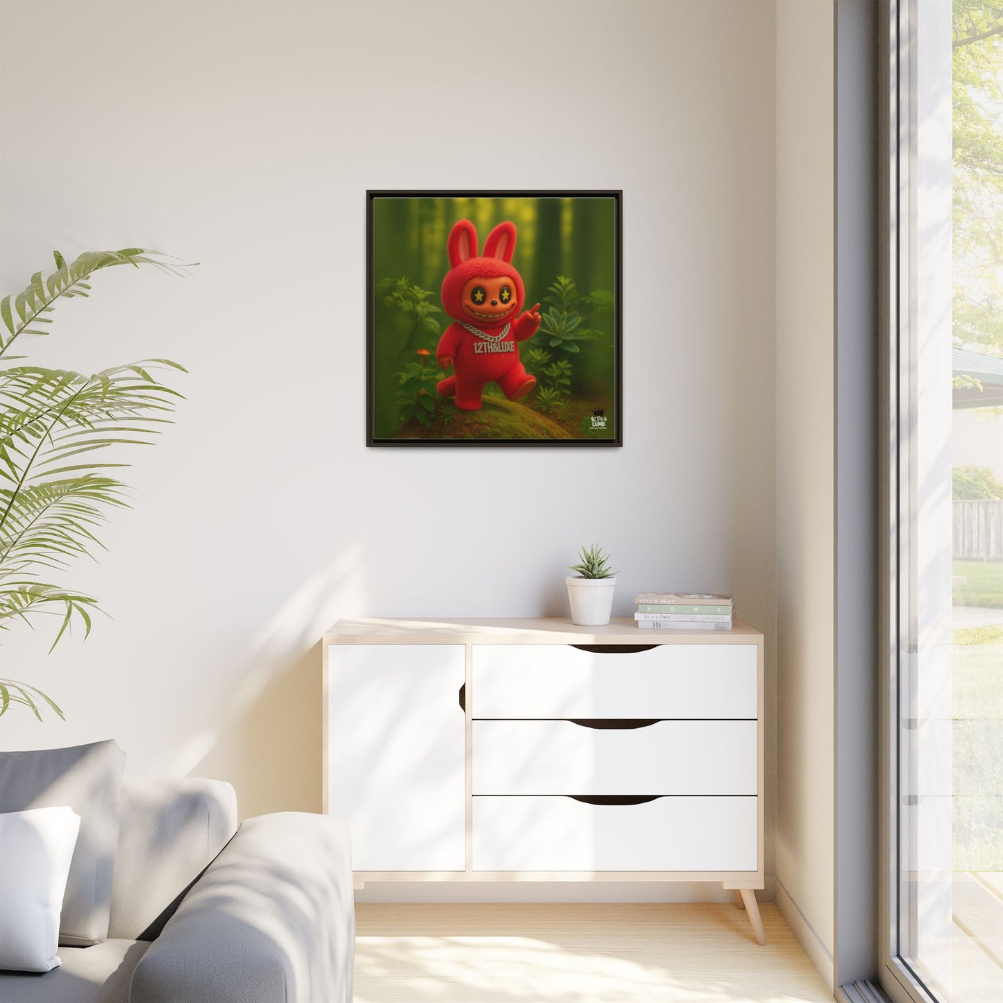 Plush Monster Red - Canvas Art