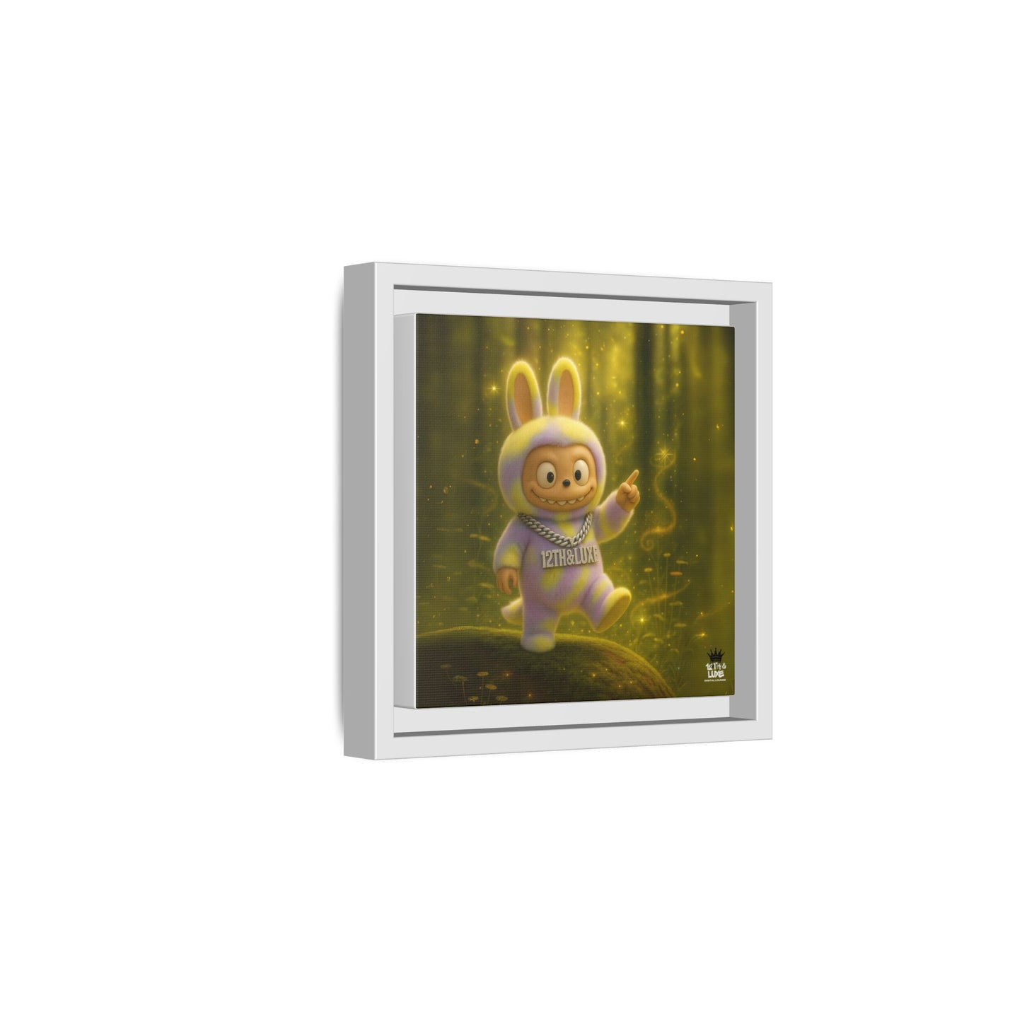 Plush Monster Purple/Yellow - Canvas Art