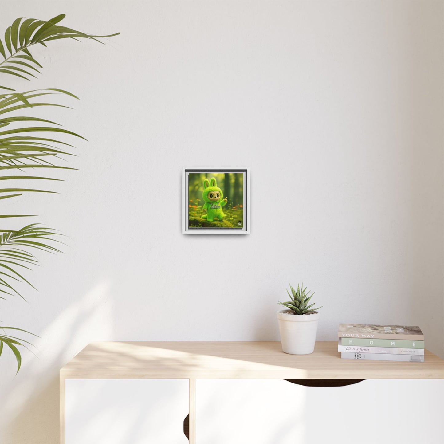 Plush Monster Green - Canvas Art