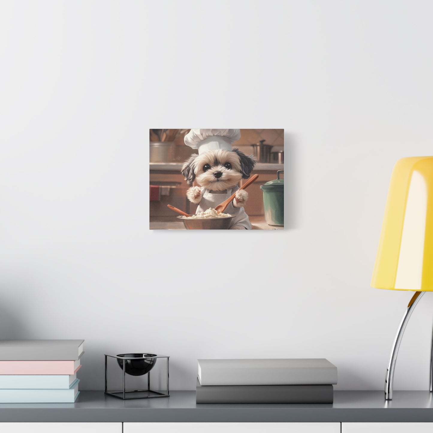 Shih Tzu Puppy Chef Canvas Art