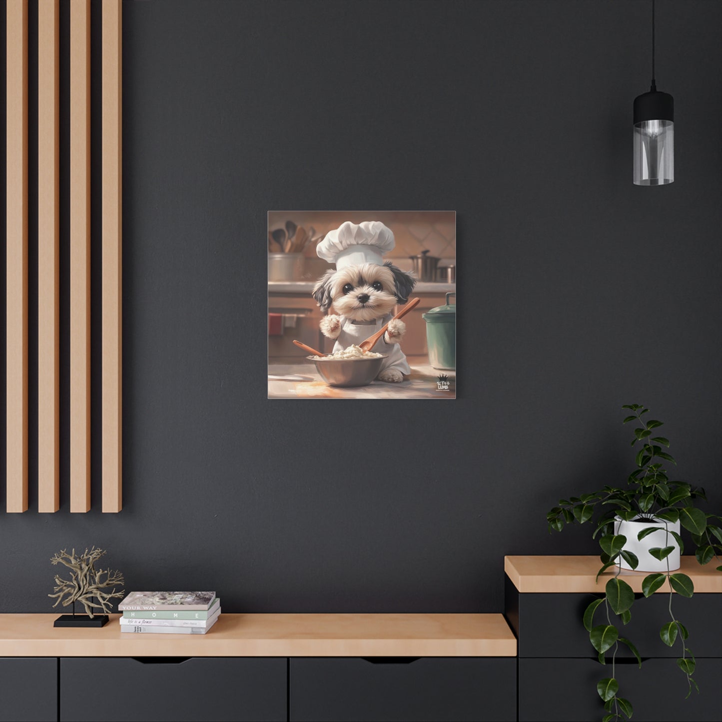 Shih Tzu Puppy Chef Canvas Art