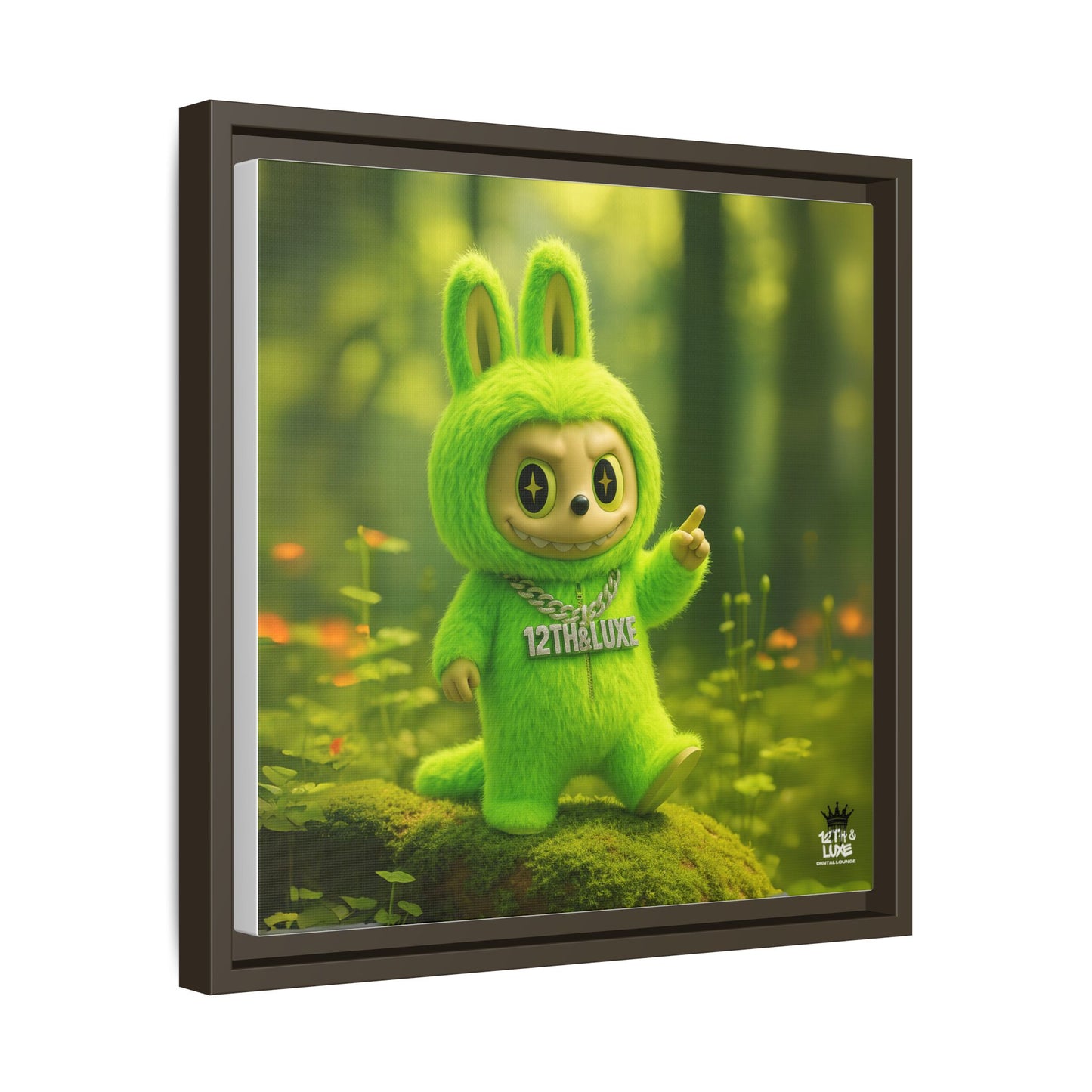 Plush Monster Green - Canvas Art
