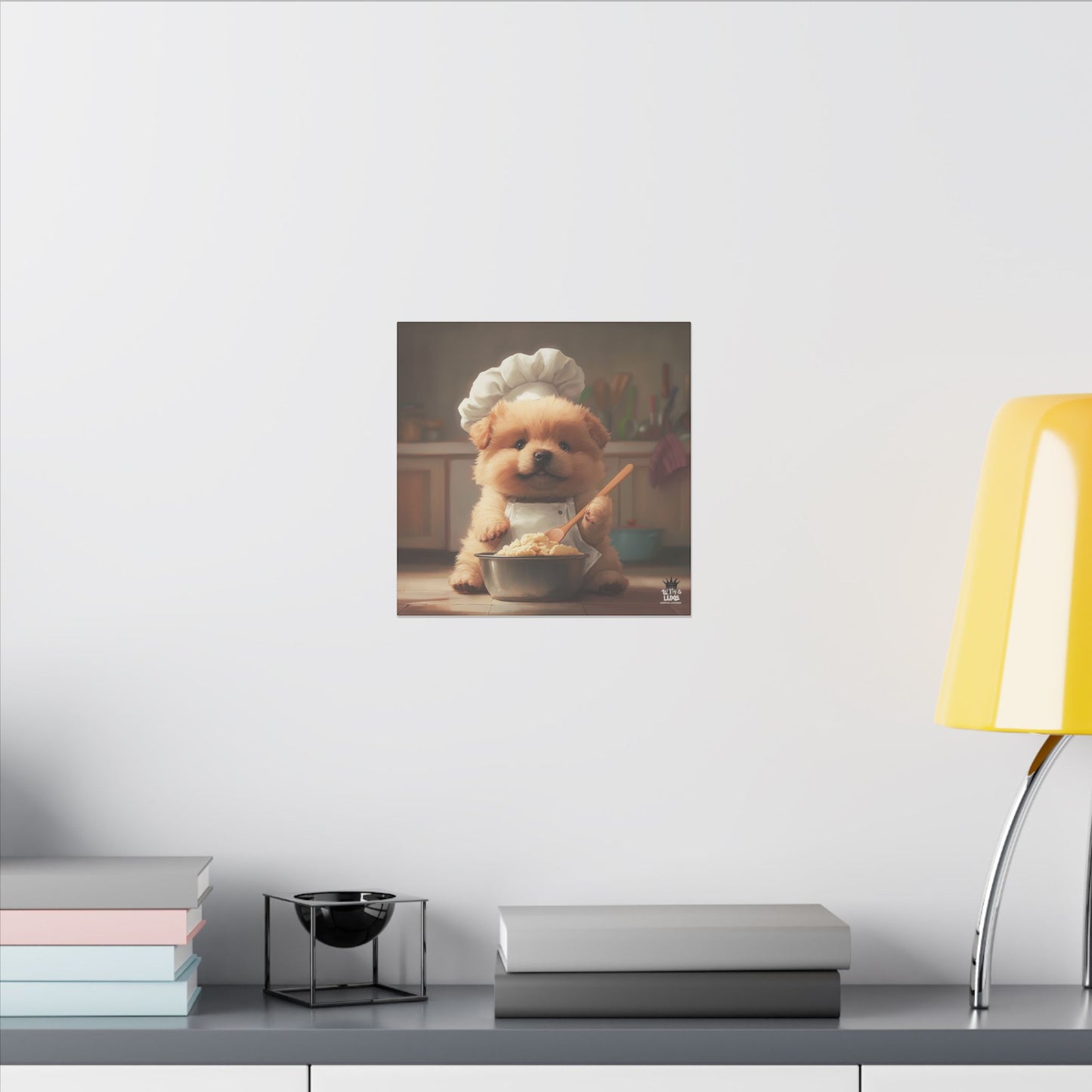 Chow Puppy Chef Canvas Art