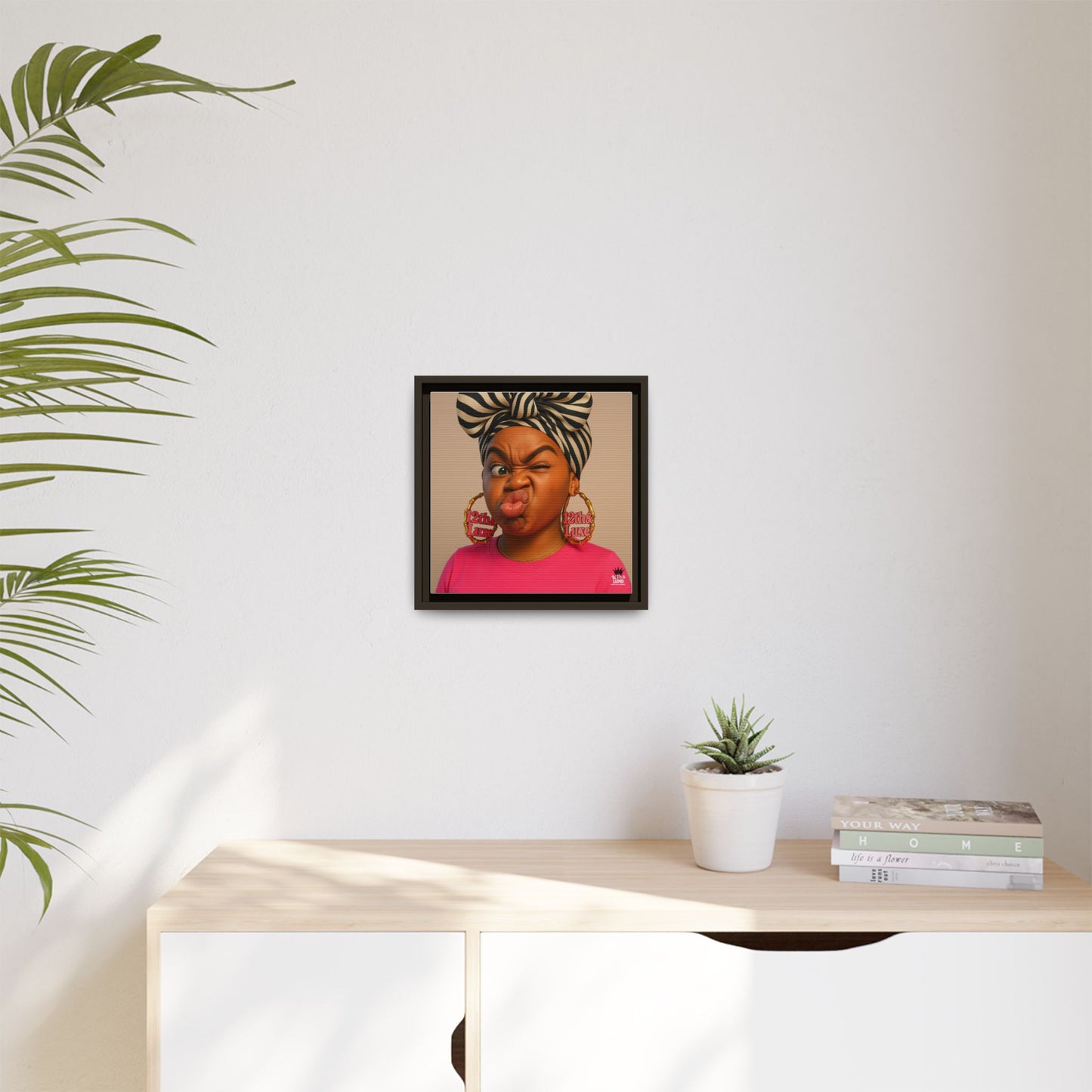 Funky Face Pink - Canvas Art
