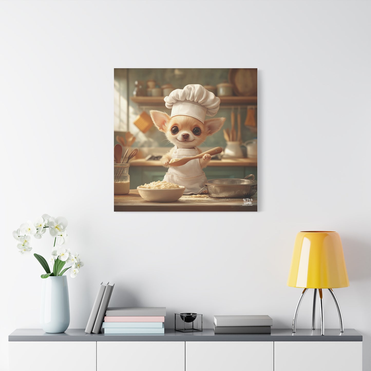 Chihuahua Puppy Chef Canvas Art