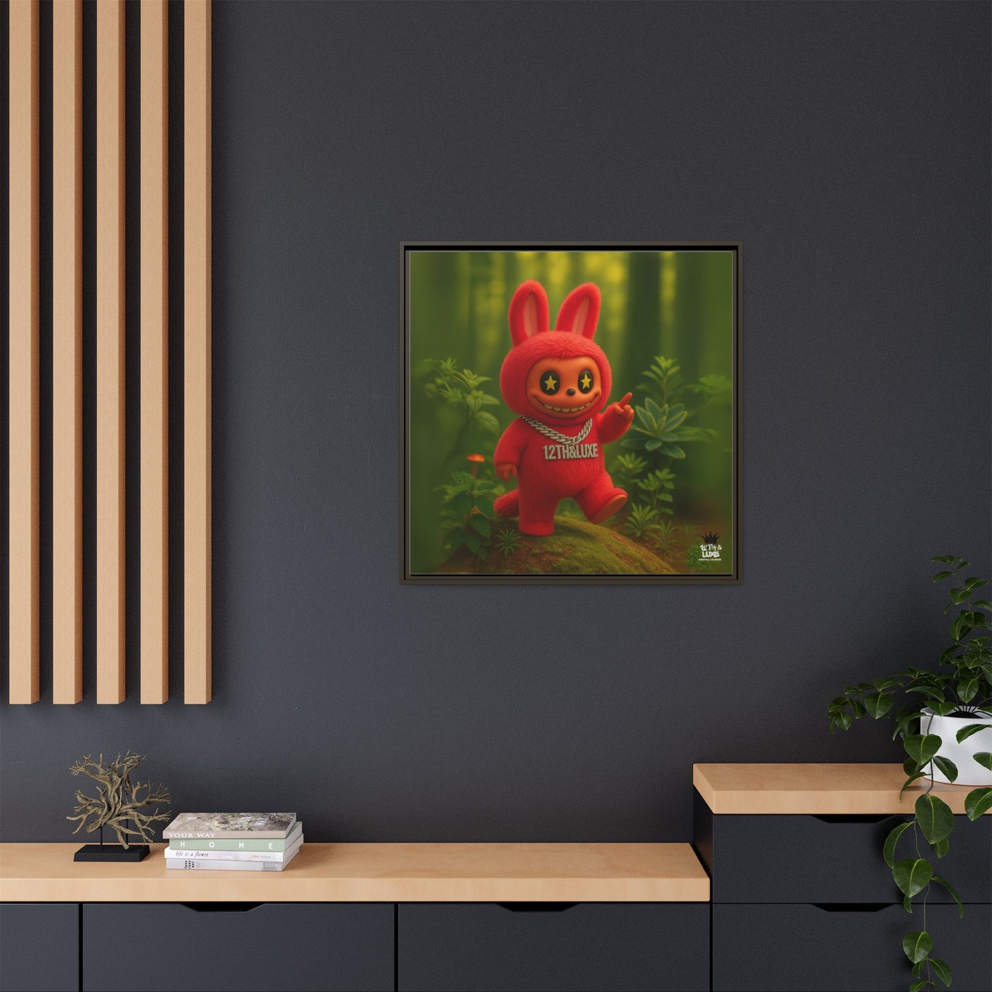 Plush Monster Red - Canvas Art