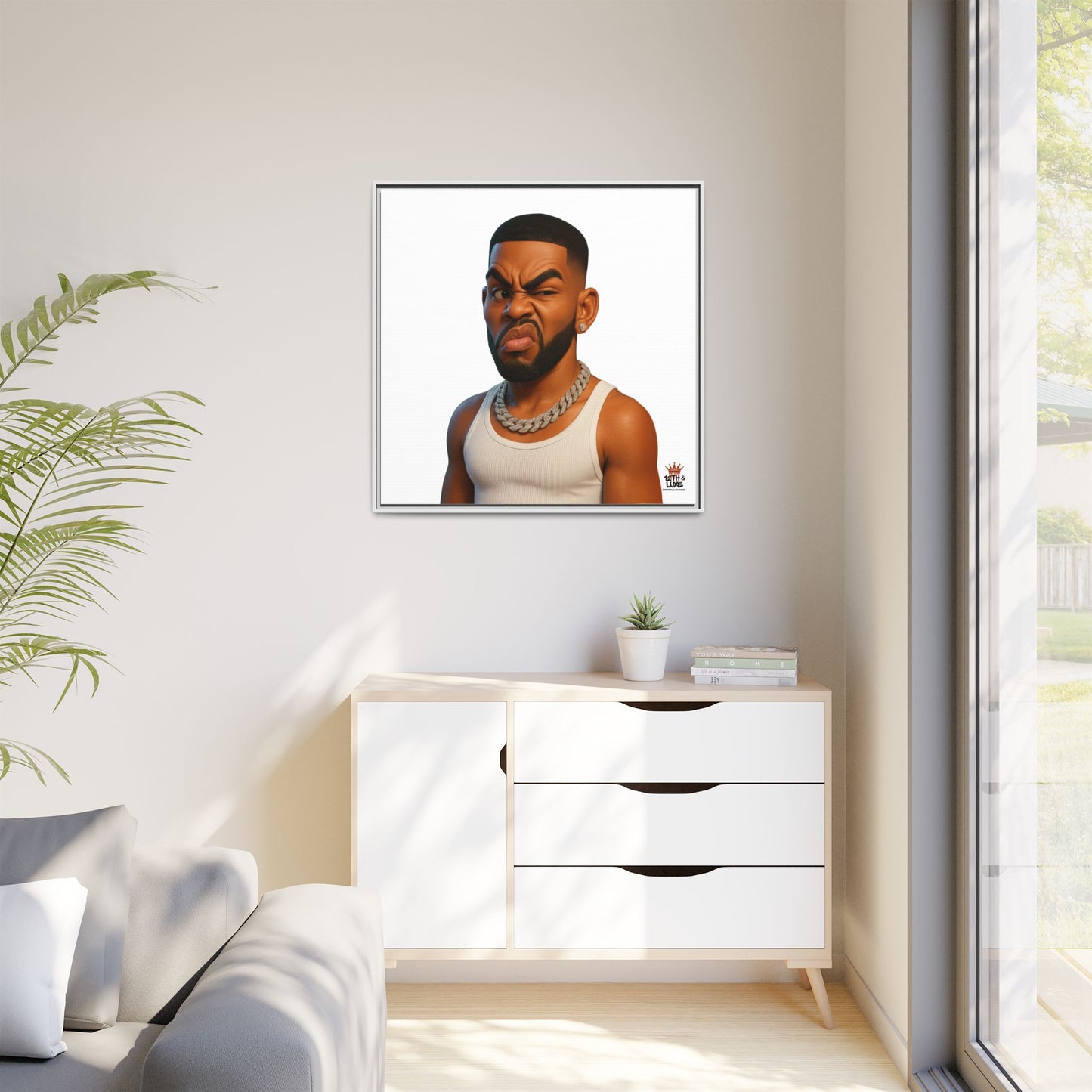 Man Funky Face - Canvas Art