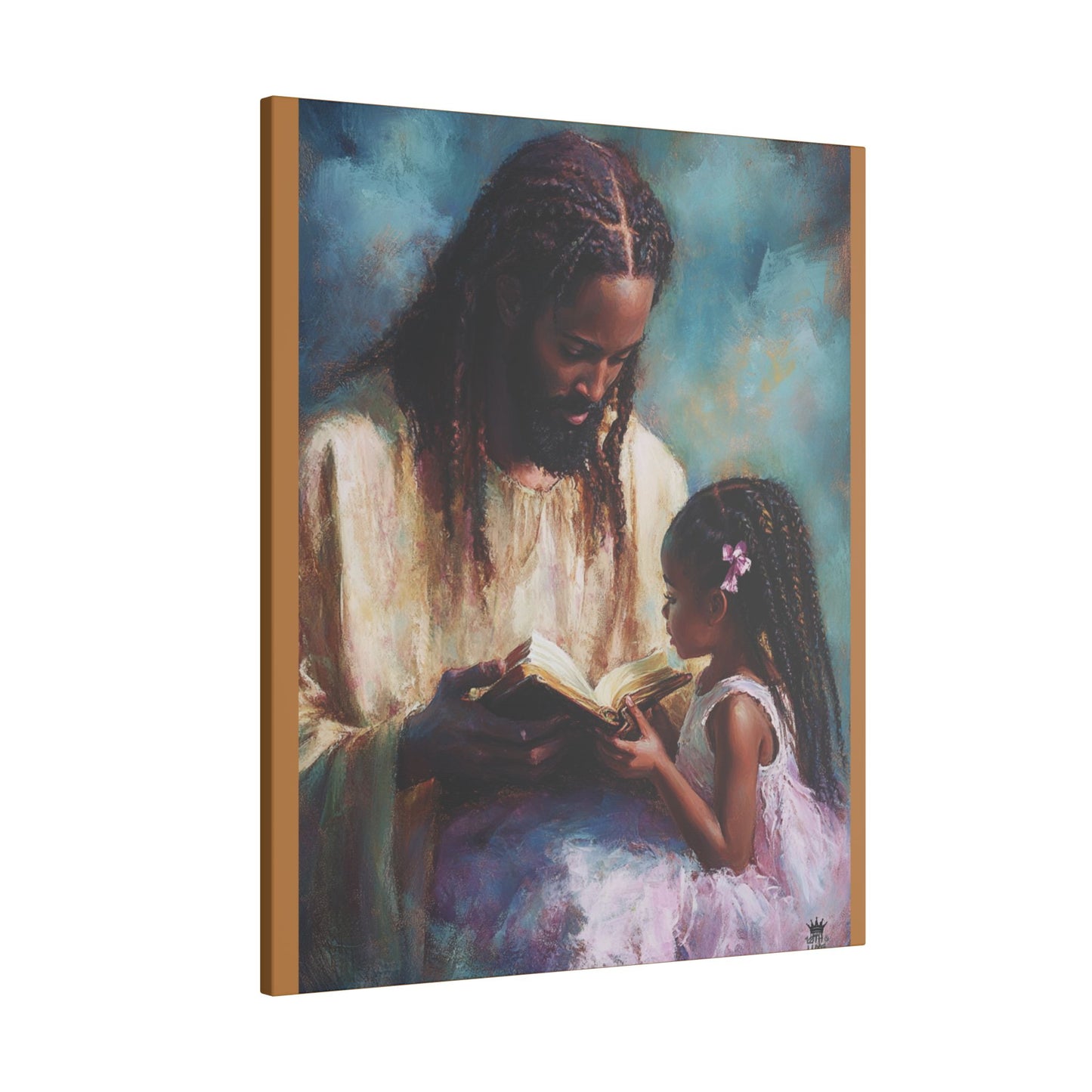 Jesus Reading, Matte Canvas, Stretched, 0.75" (Vertical)