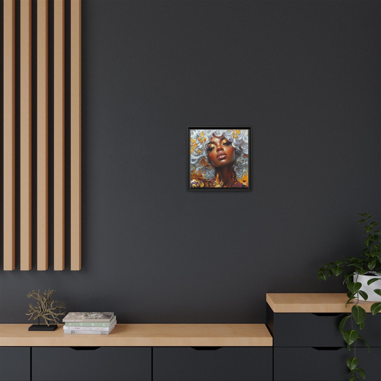 Vibrant Framed Canvas Art - Bold Beauty Portrait