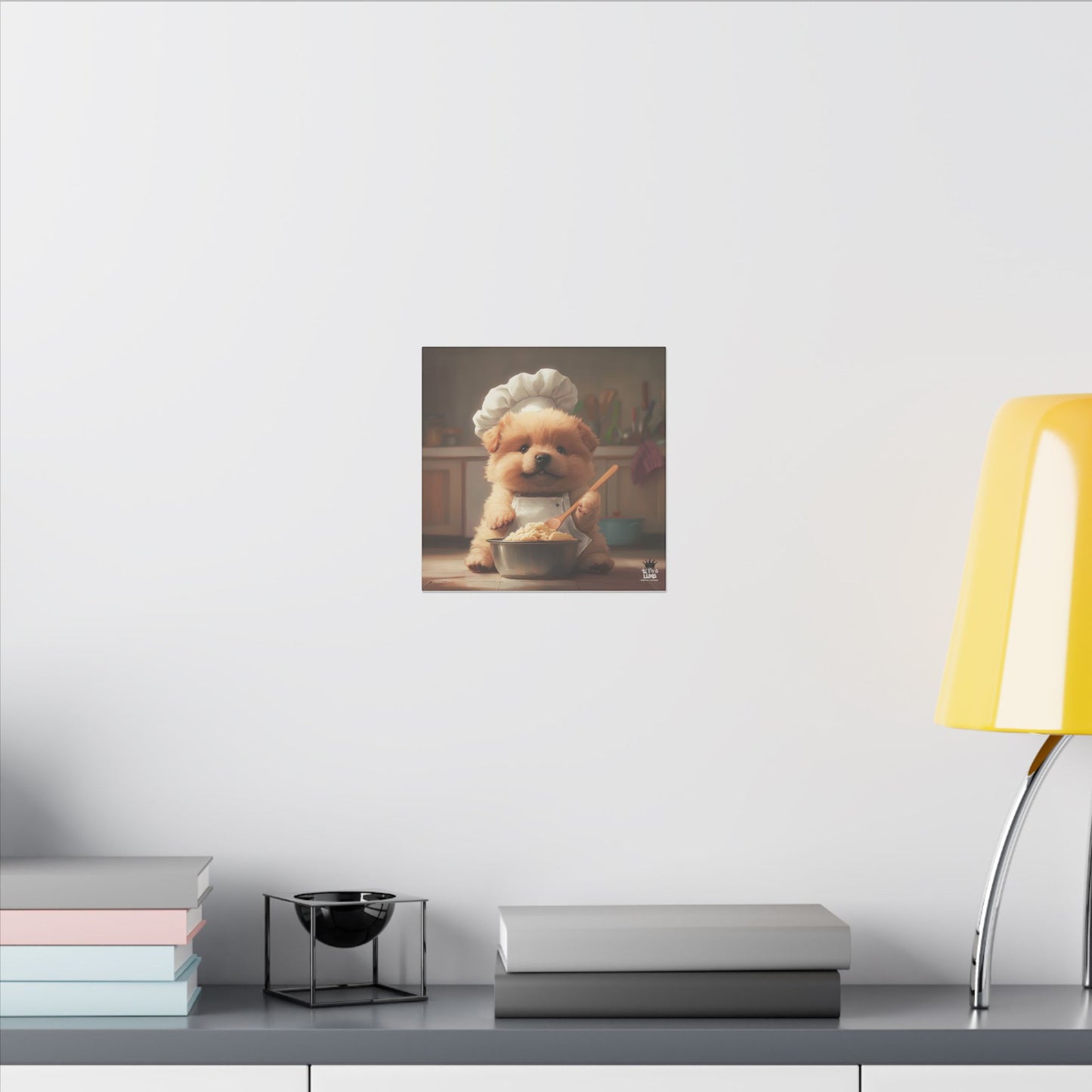 Chow Puppy Chef Canvas Art