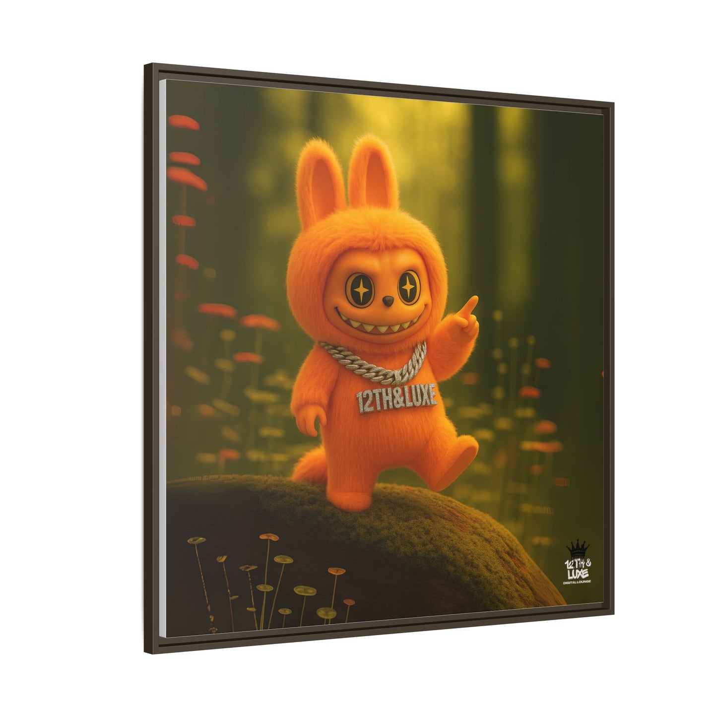Plush Monster Orange - Canvas Art
