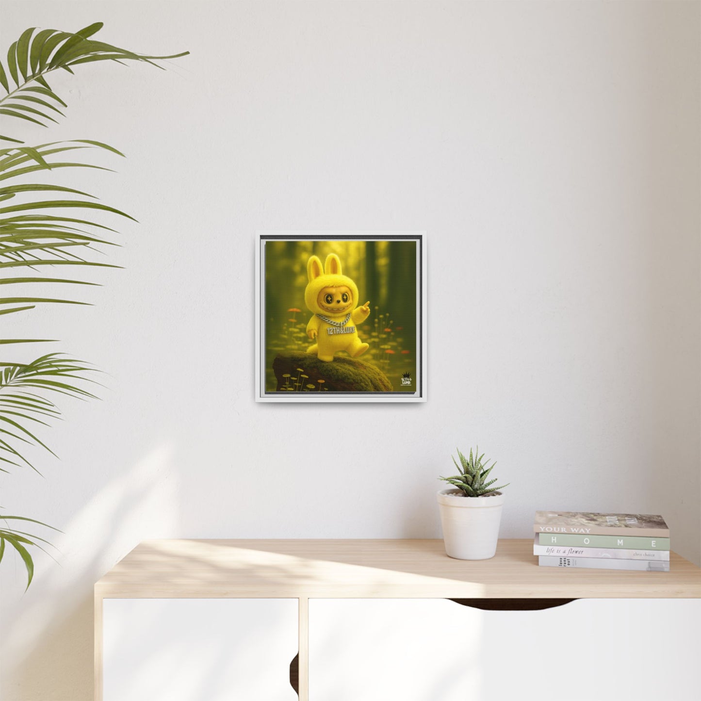 Plush Monster Yellow - Canvas Art