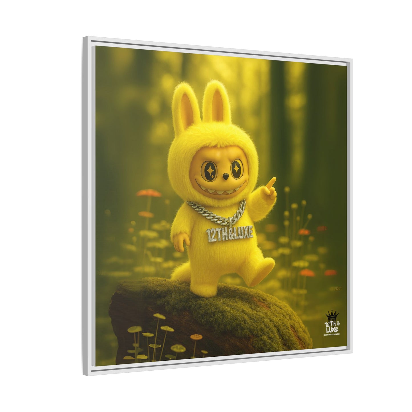 Plush Monster Yellow - Canvas Art