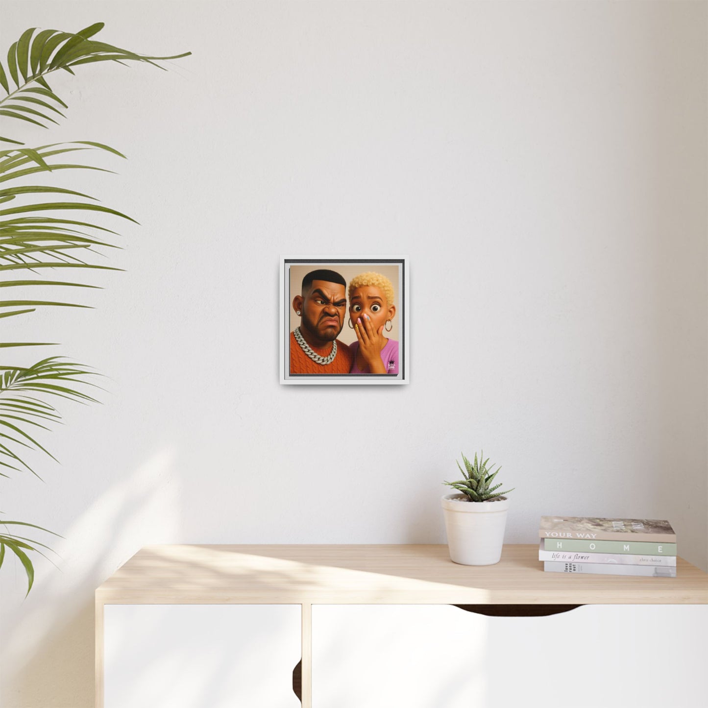 Funky Face Couple - Canvas Art