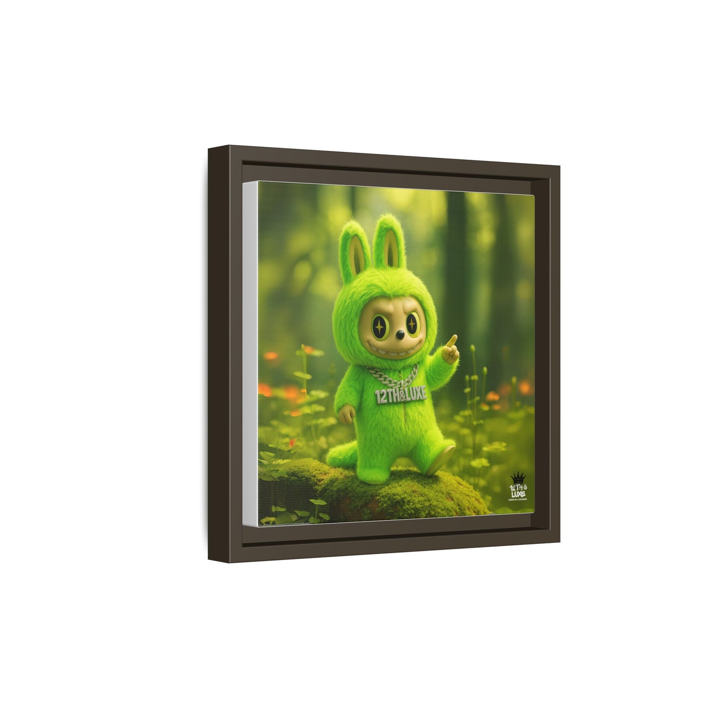 Plush Monster Green - Canvas Art