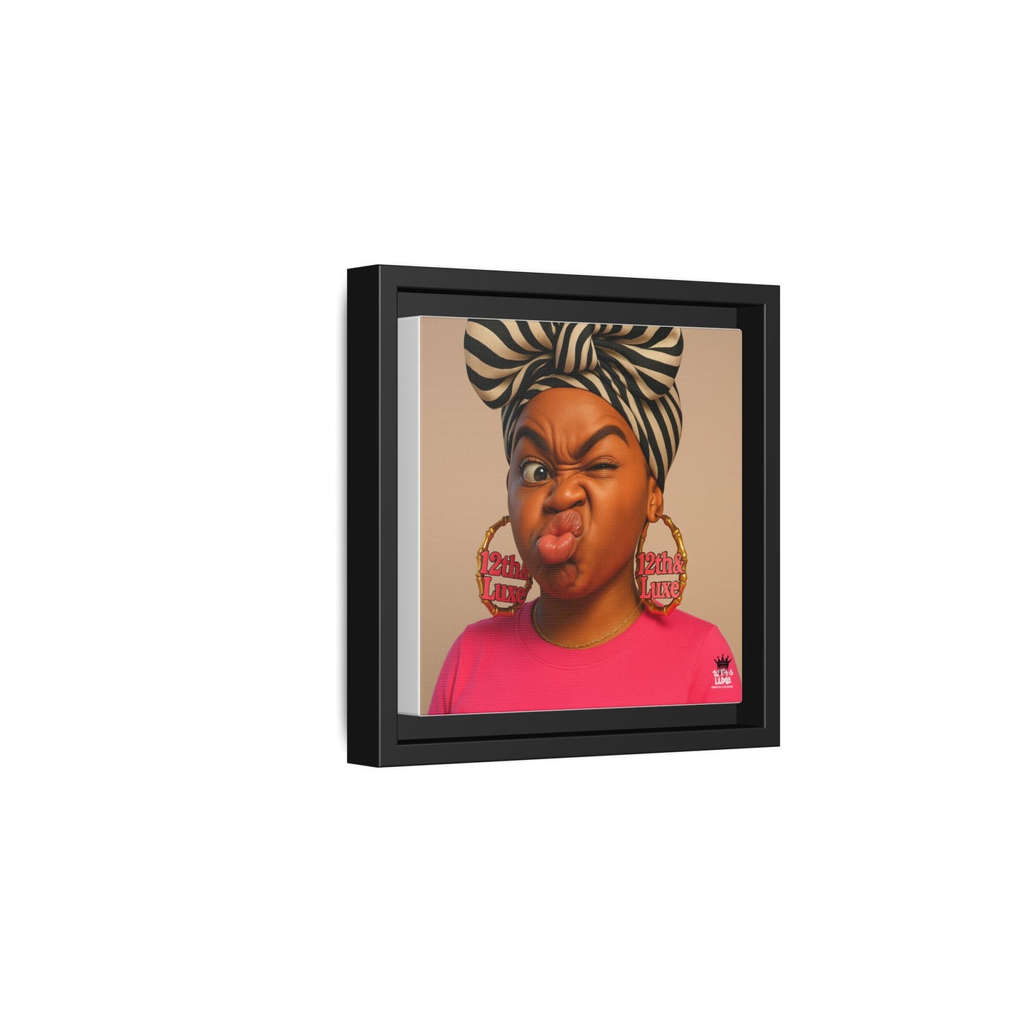 Funky Face Pink - Canvas Art