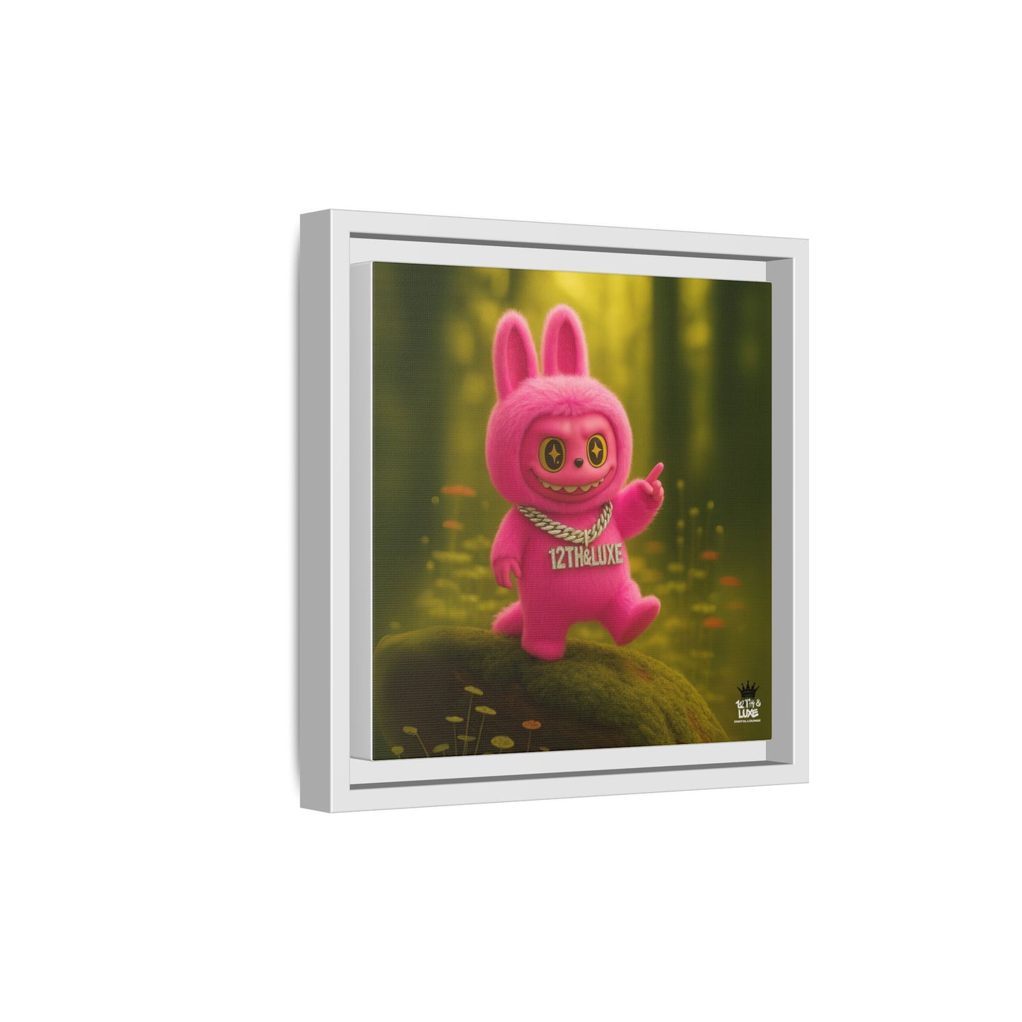 Plush Monster Pink- Canvas Art