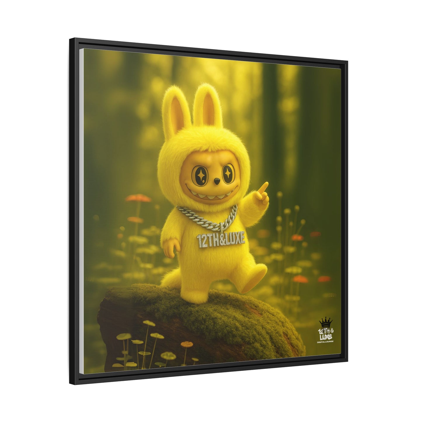 Plush Monster Yellow - Canvas Art