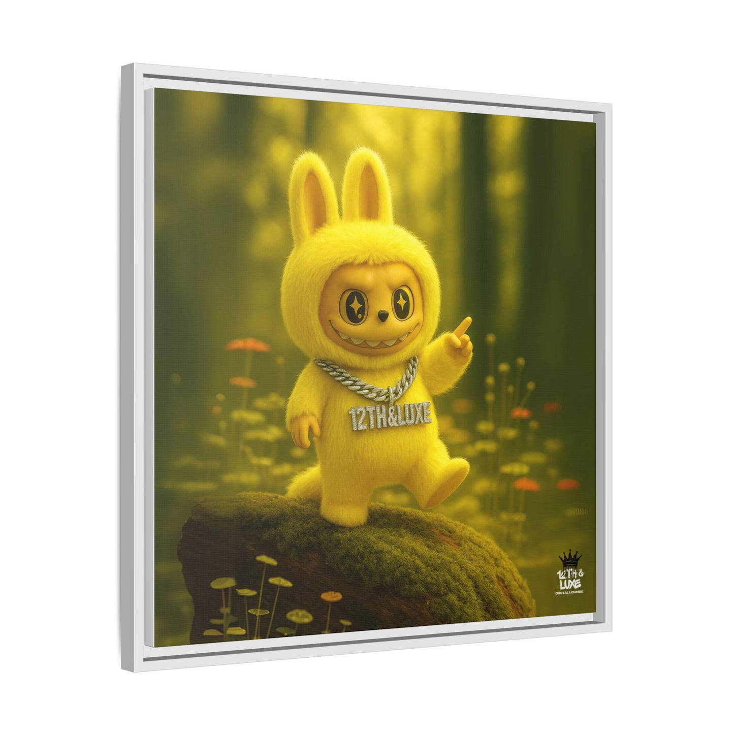 Plush Monster Yellow - Canvas Art