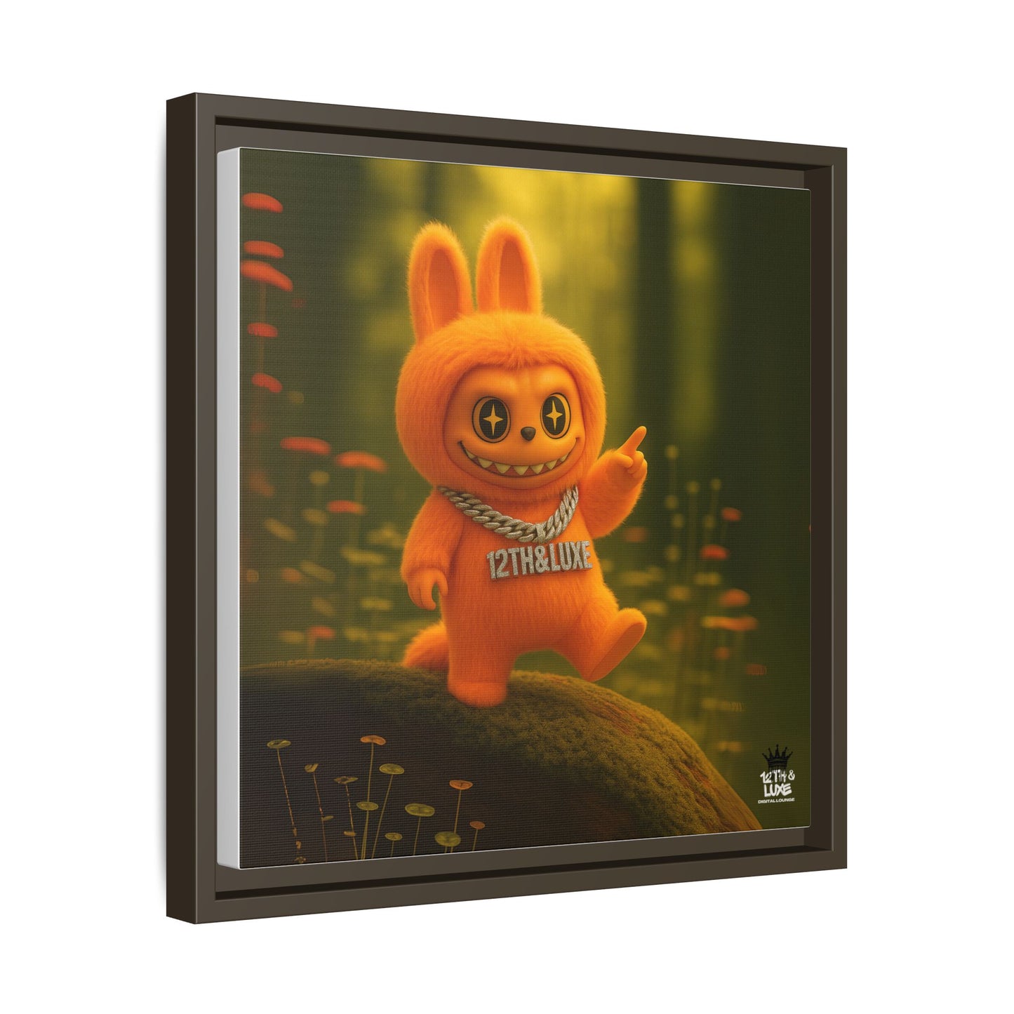 Plush Monster Orange - Canvas Art