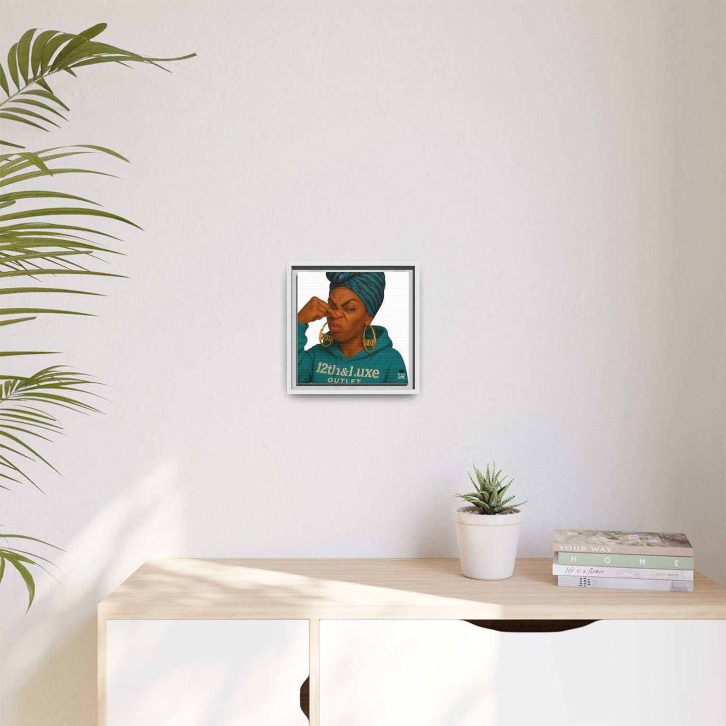 Funky Face Blue- Canvas Art